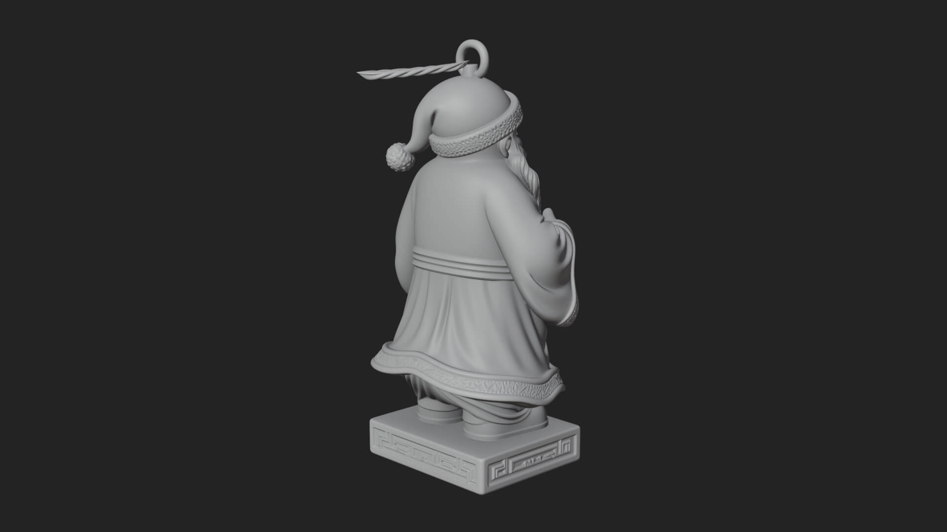 Robed Father Christmas Statue Design 4 3D Print Model 3D Model