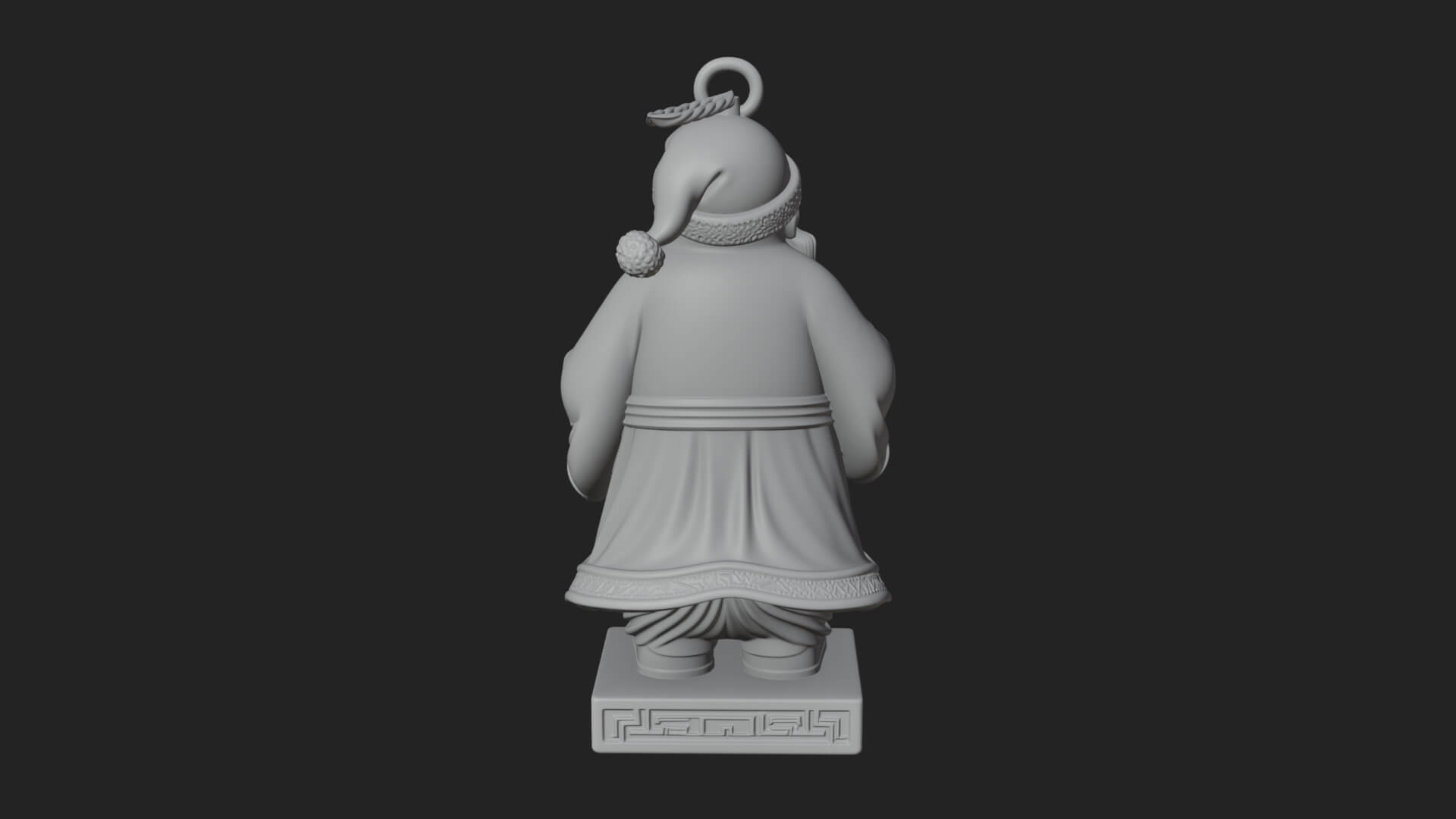 Robed Father Christmas Statue Design 4 3D Print Model 3D Model