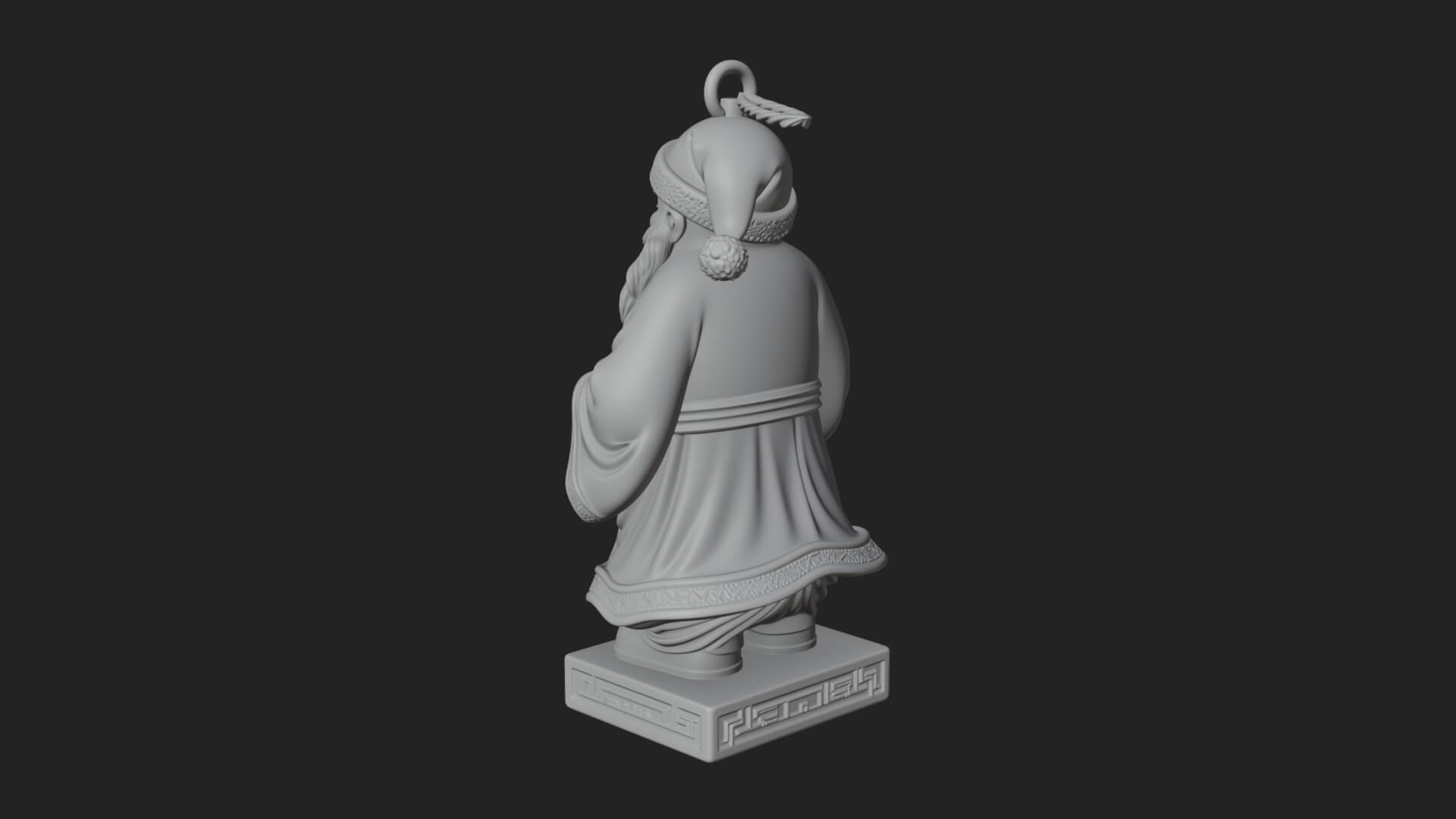 Robed Father Christmas Statue Design 4 3D Print Model 3D Model