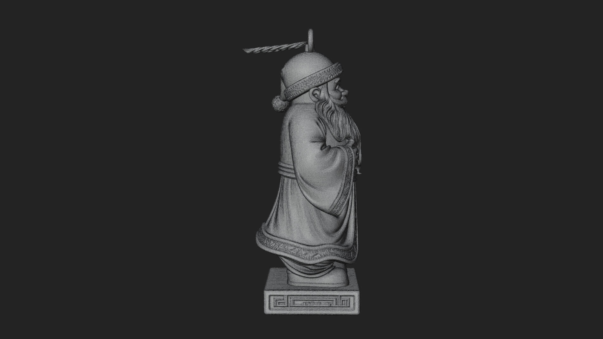 Robed Father Christmas Statue Design 4 3D Print Model 3D Model