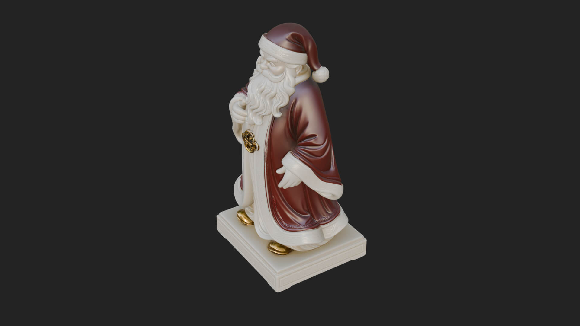 Robed Father Christmas Statue Design 5 3D Print Model 3D Model