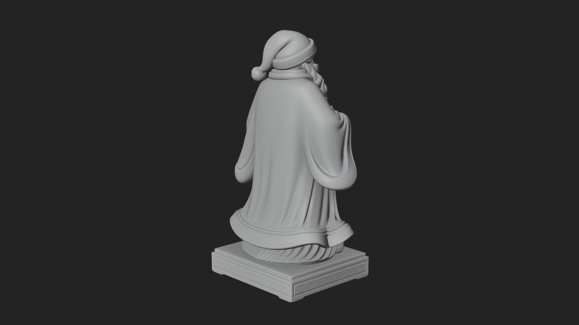 Robed Father Christmas Statue Design 5 3D Print Model 3D Model