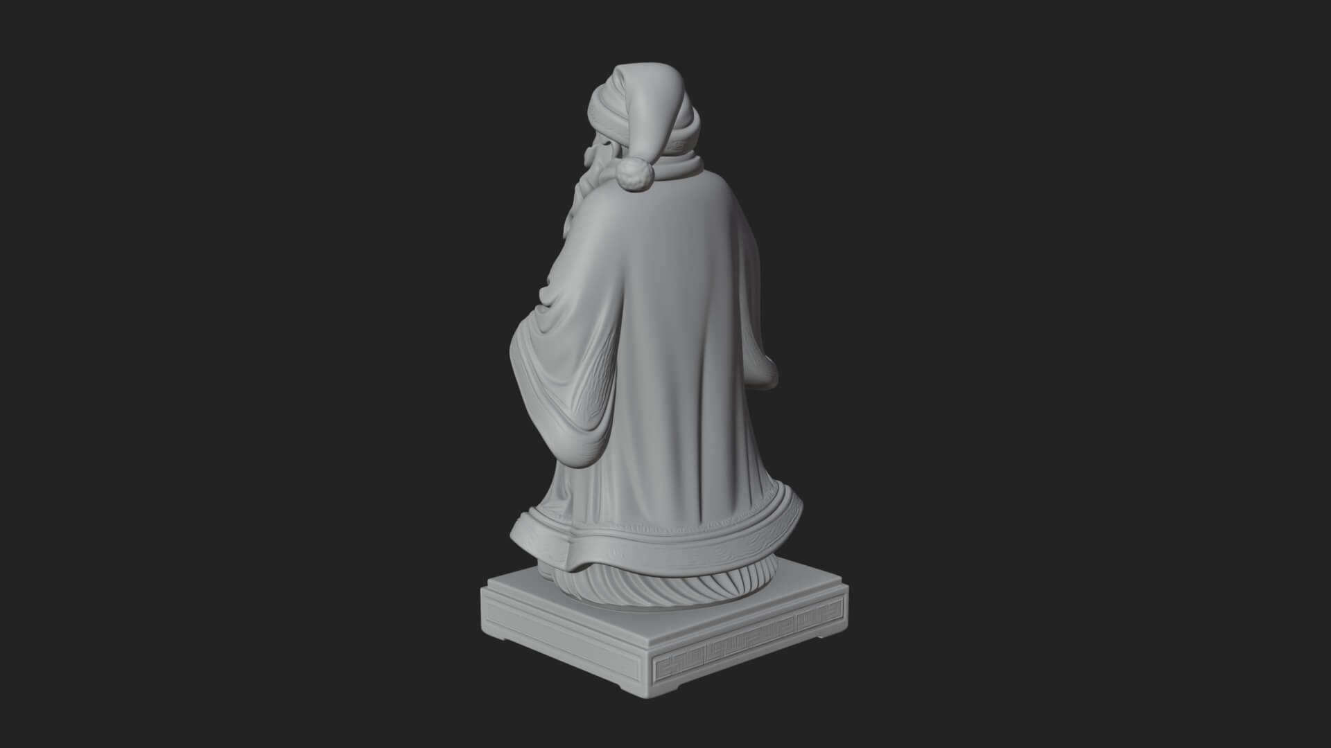 Robed Father Christmas Statue Design 5 3D Print Model 3D Model