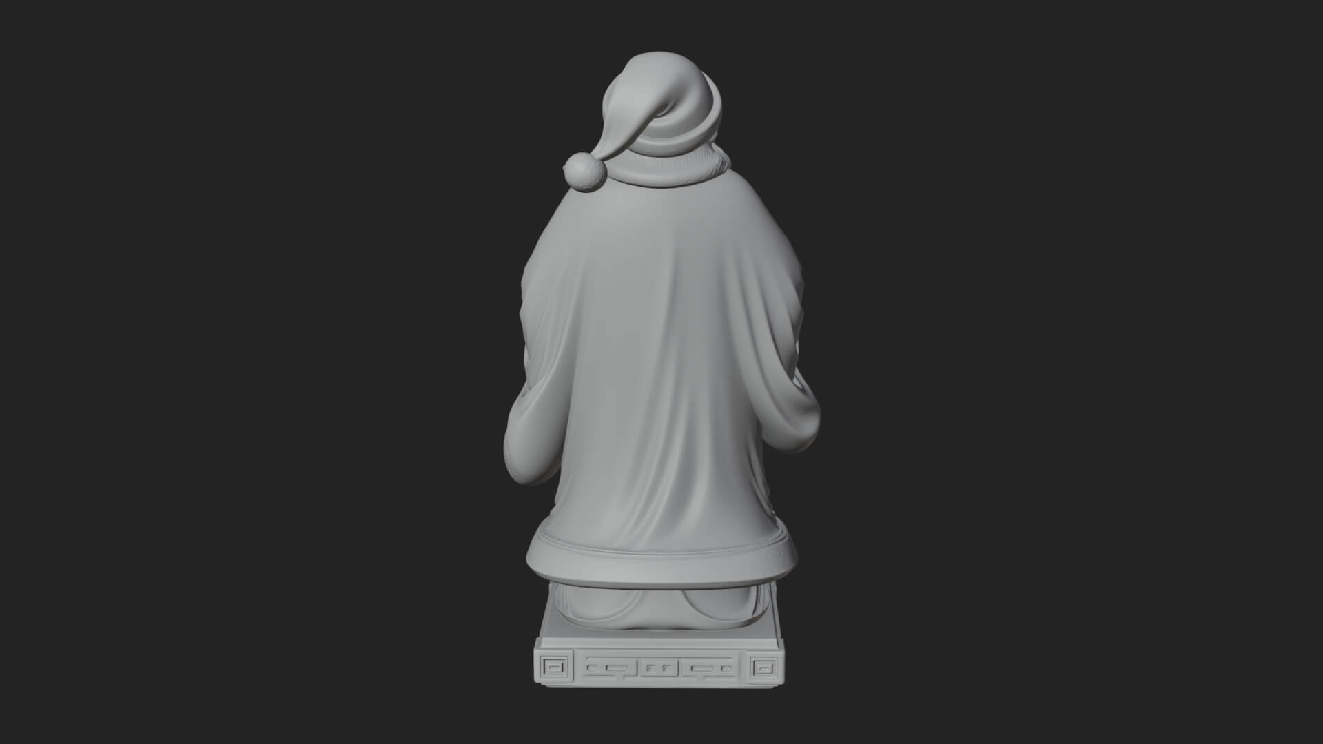 Robed Father Christmas Statue Design 6 3D Print Model 3D Model