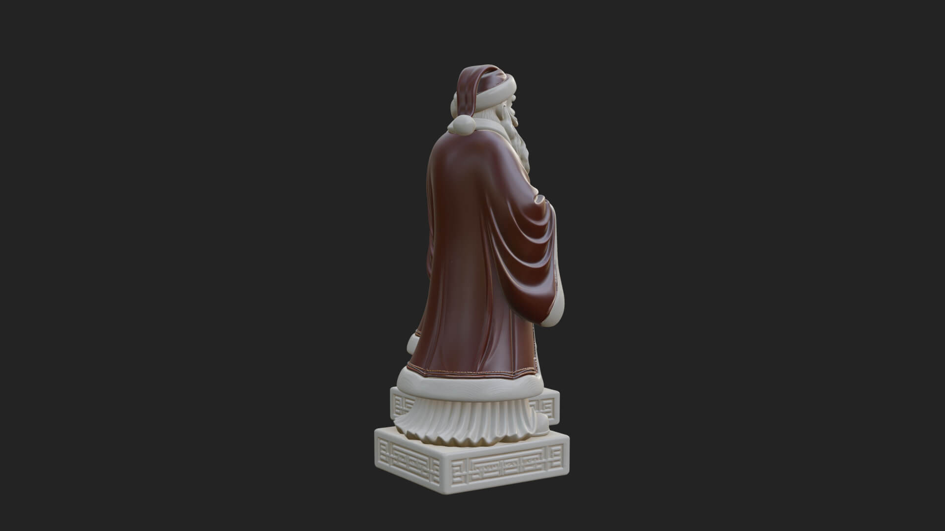 Robed Father Christmas Statue Design 7 3D Print Model 3D Model