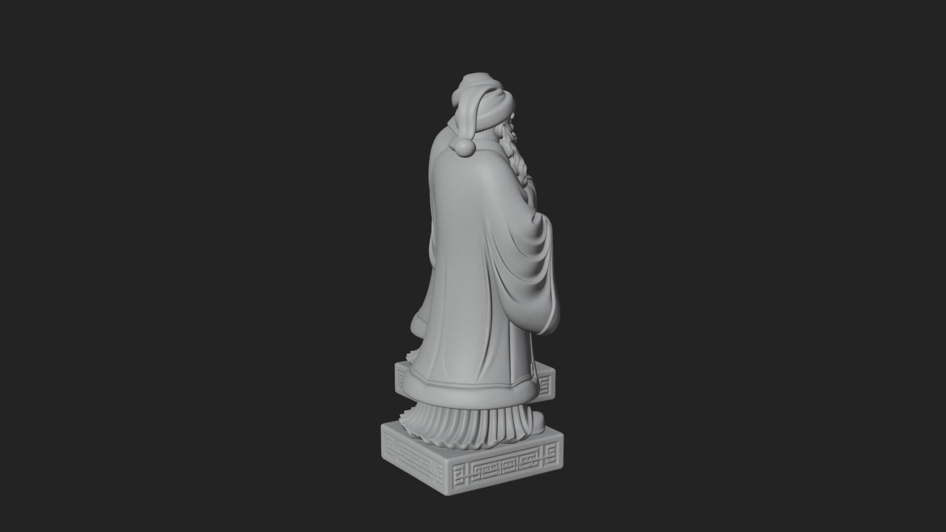 Robed Father Christmas Statue Design 7 3D Print Model 3D Model