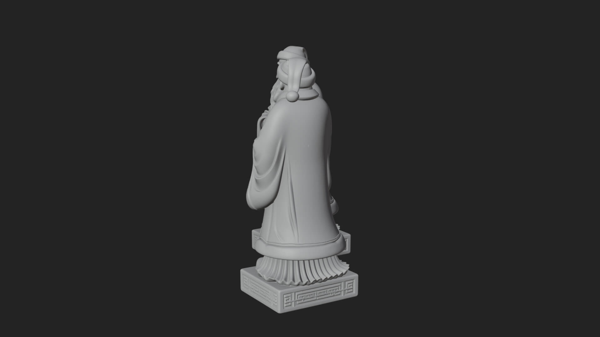 Robed Father Christmas Statue Design 7 3D Print Model 3D Model