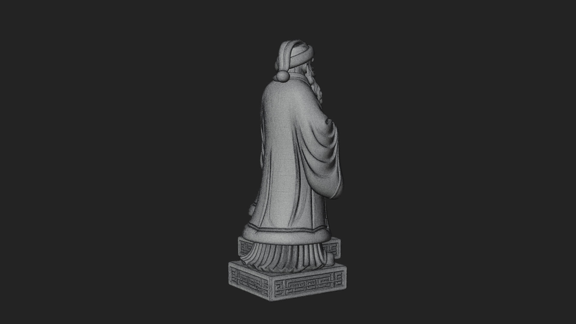 Robed Father Christmas Statue Design 7 3D Print Model 3D Model