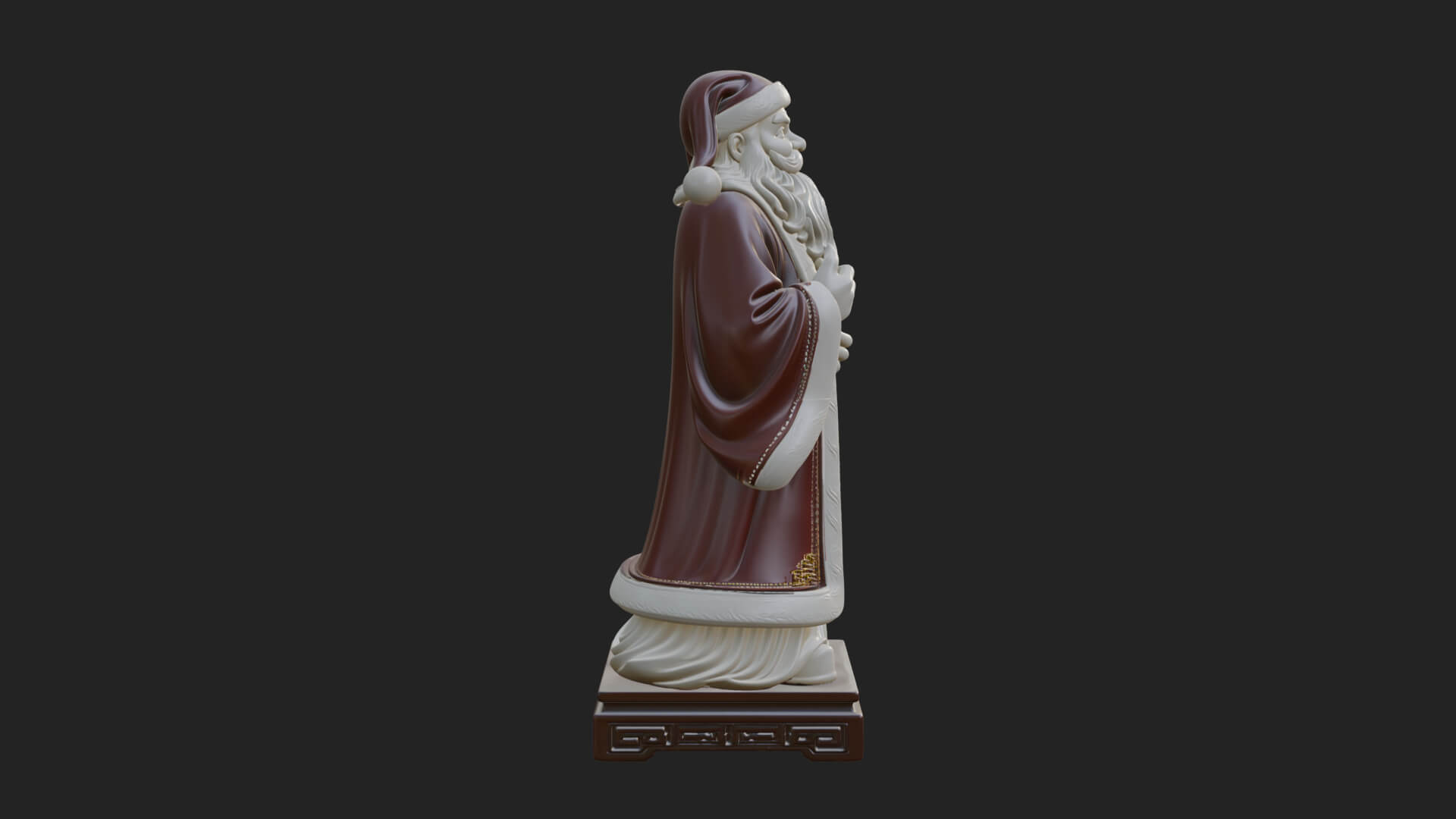 Robed Father Christmas Statue Design 8 3D Print Model 3D Model