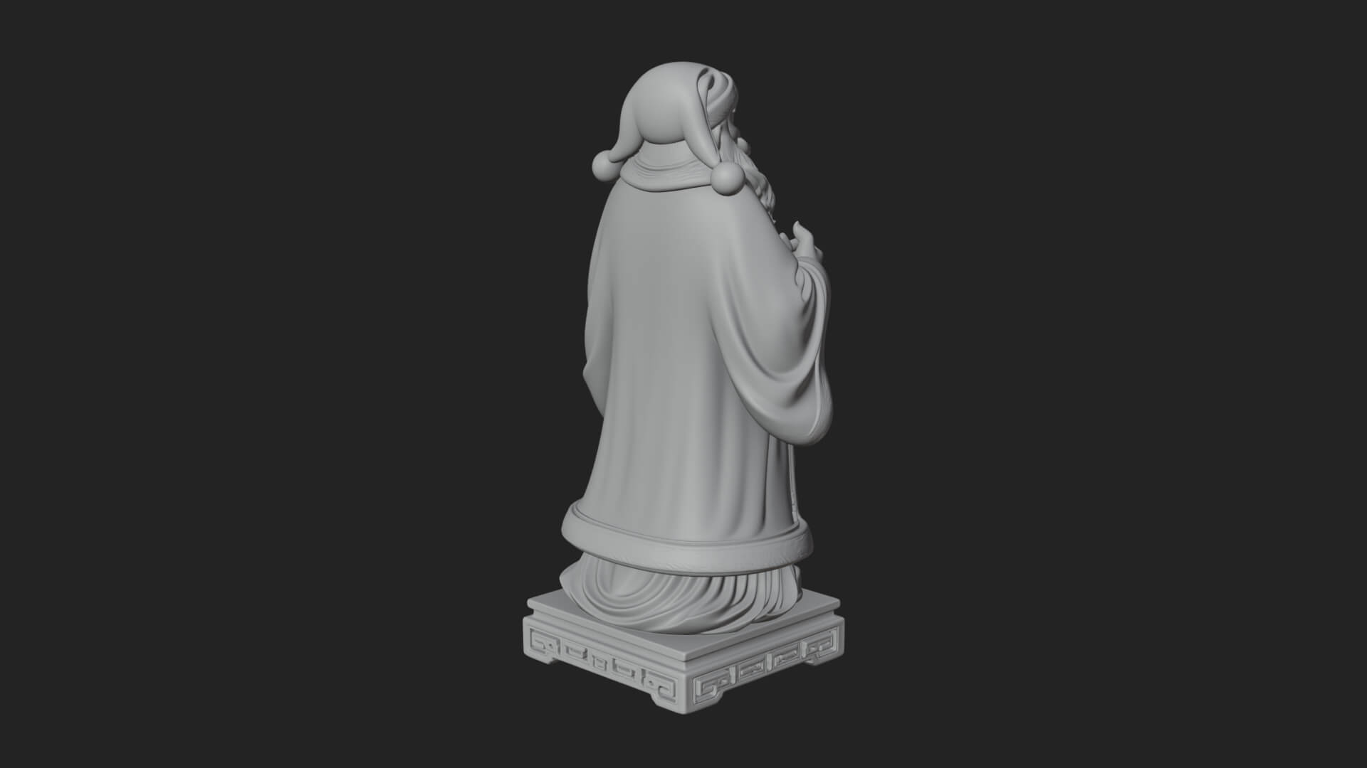 Robed Father Christmas Statue Design 8 3D Print Model 3D Model