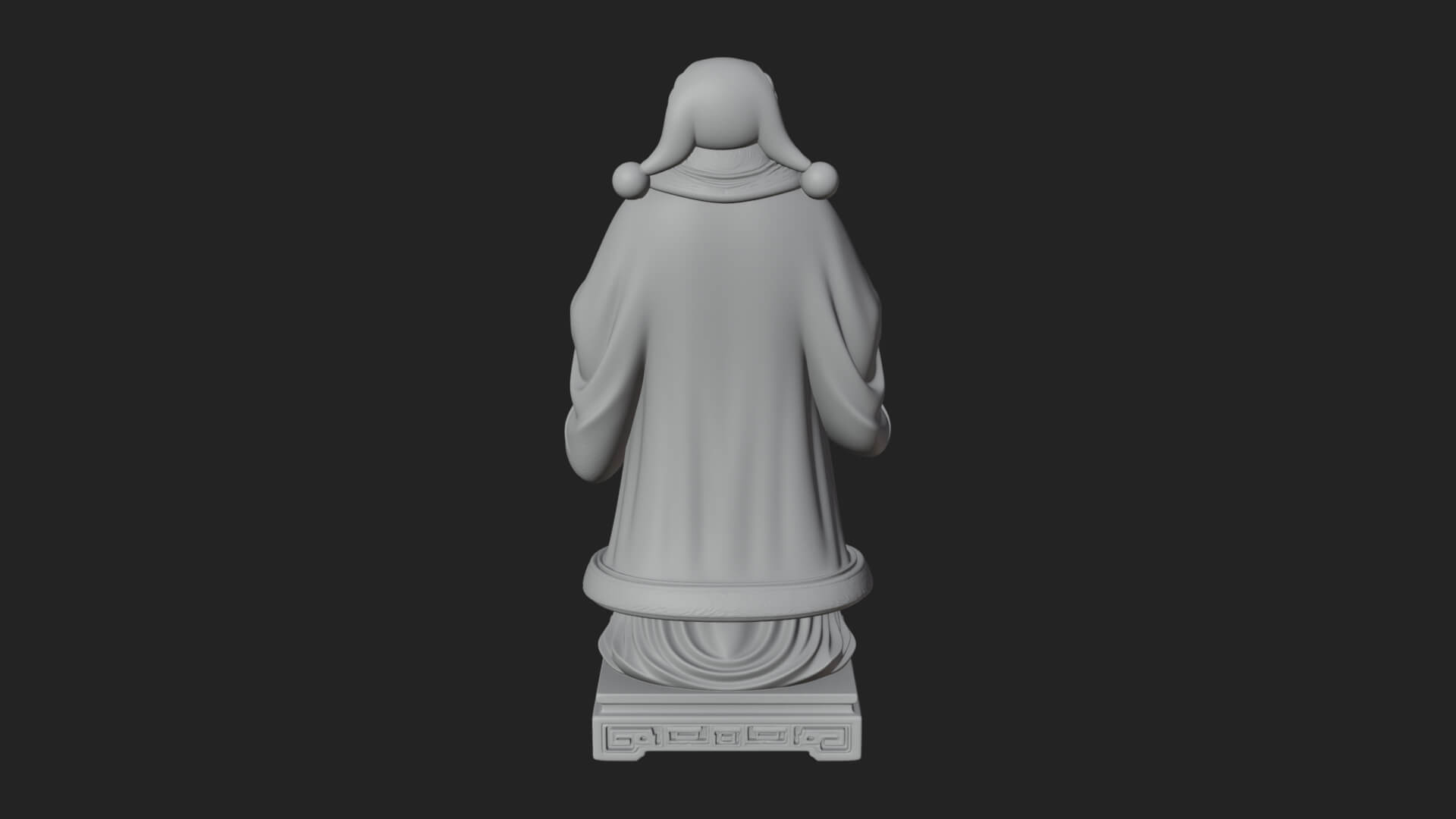 Robed Father Christmas Statue Design 8 3D Print Model 3D Model