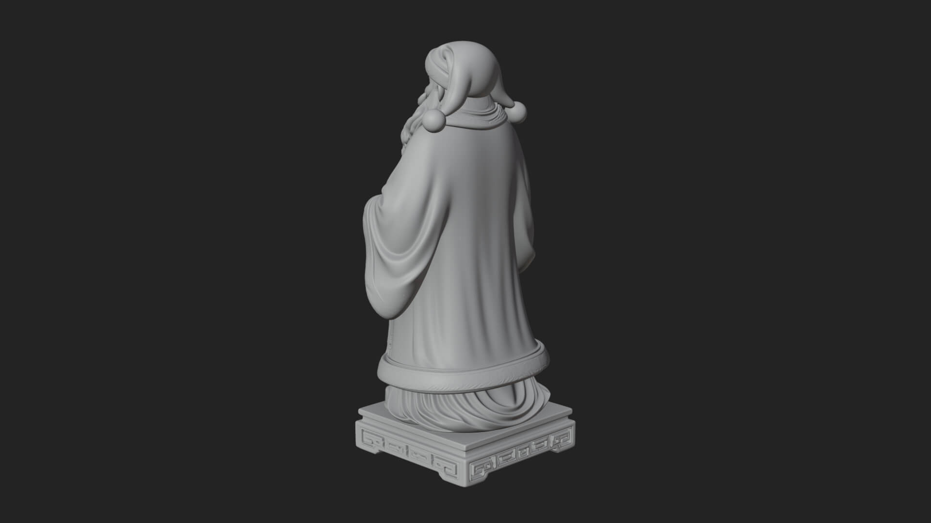 Robed Father Christmas Statue Design 8 3D Print Model 3D Model