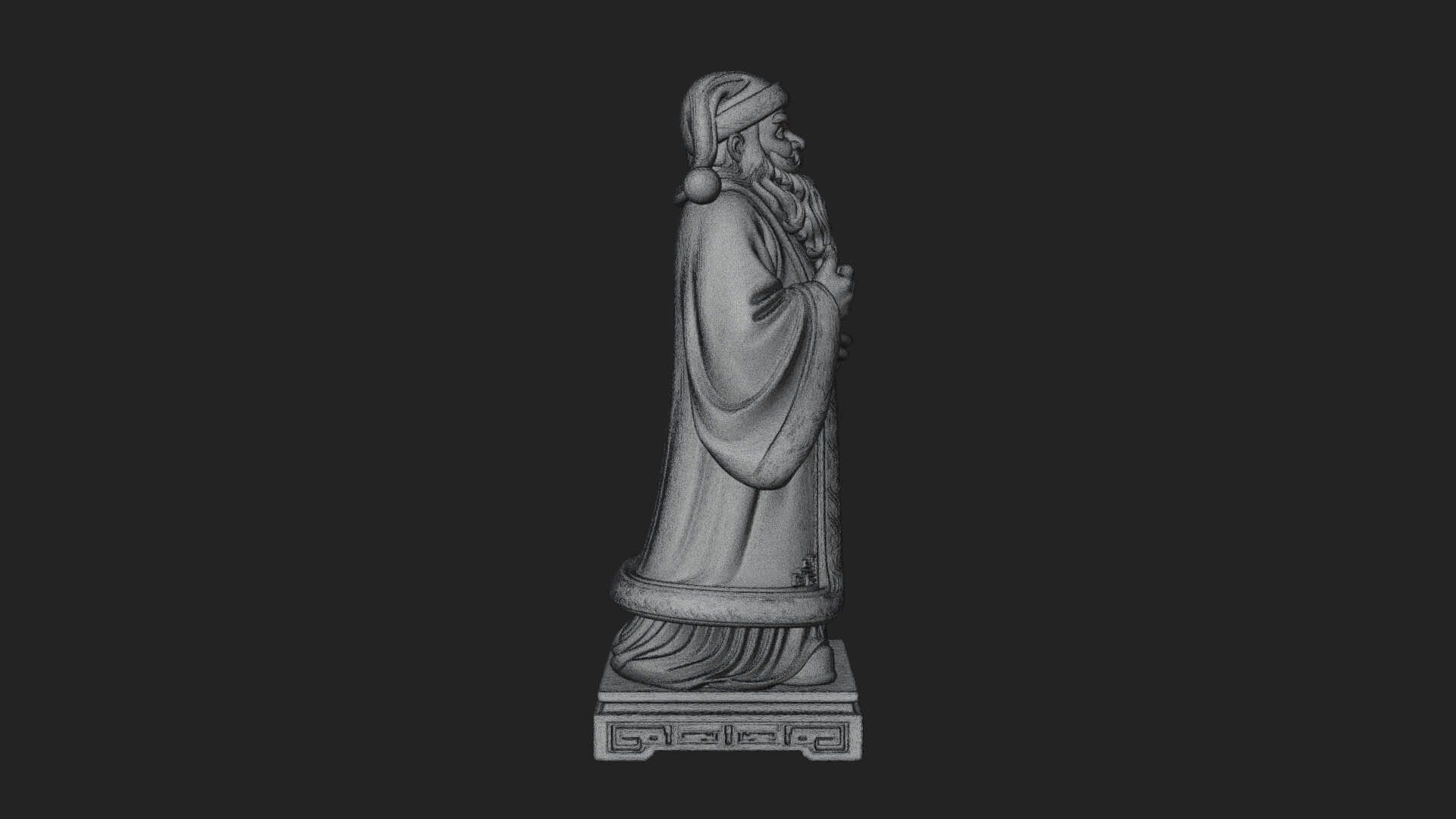Robed Father Christmas Statue Design 8 3D Print Model 3D Model