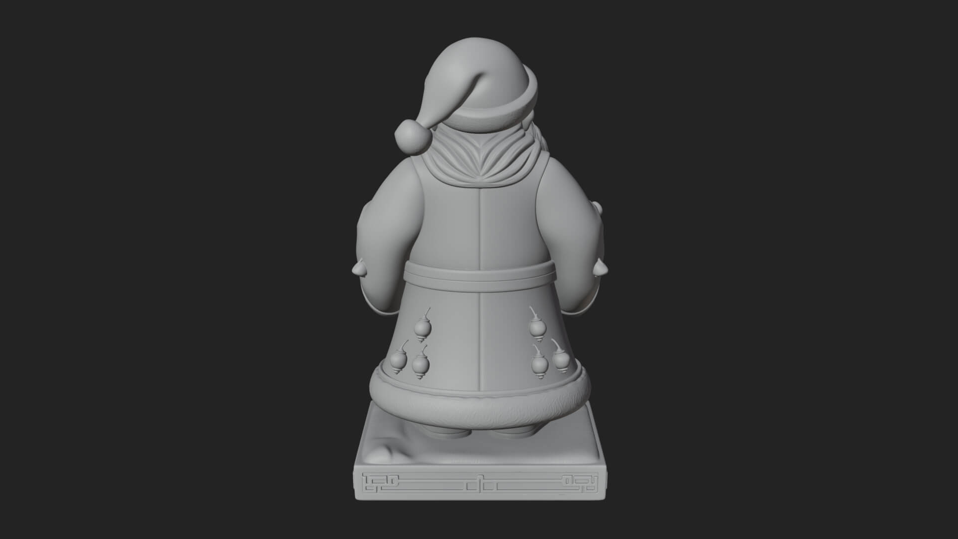 Robed Father Christmas Statue Design 9 3D Print Model 3D Model