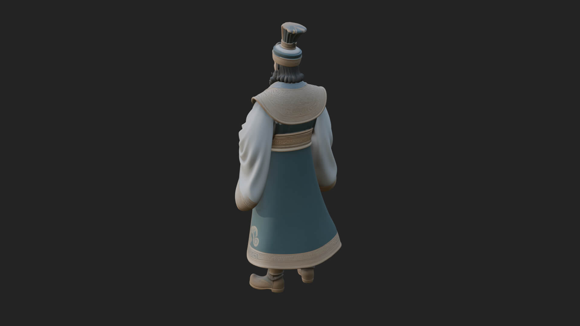 Robed High Priest Statue Design 1 3D Print Model 3D Model