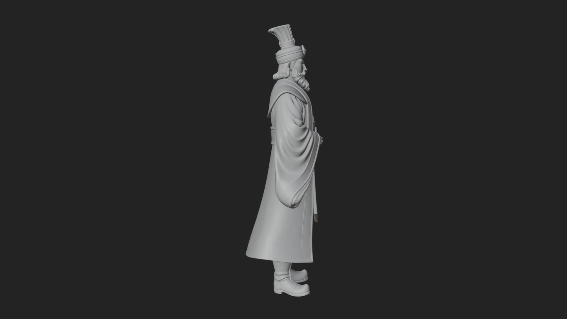 Robed High Priest Statue Design 1 3D Print Model 3D Model