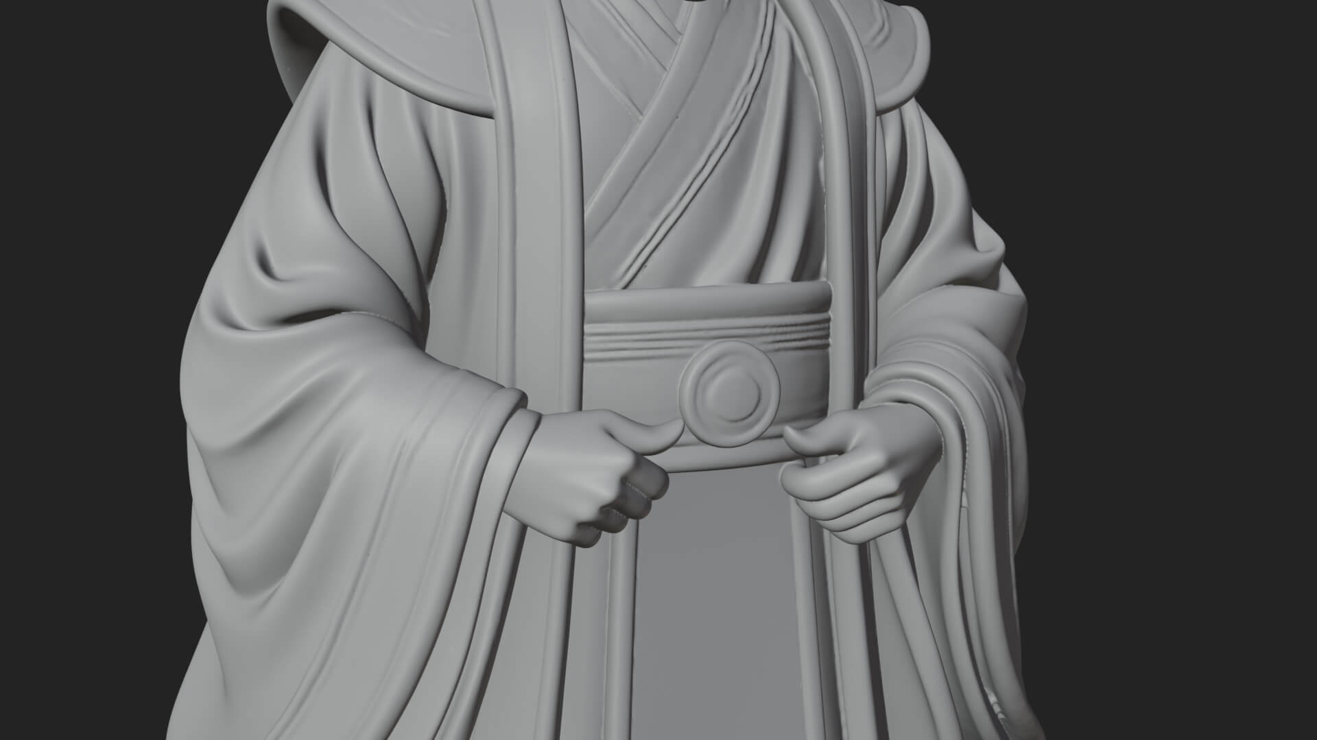 Robed High Priest Statue Design 1 3D Print Model 3D Model