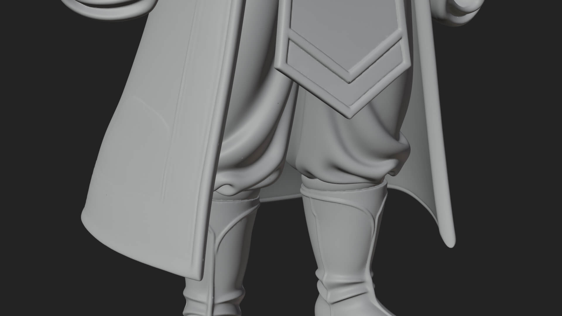Robed High Priest Statue Design 1 3D Print Model 3D Model