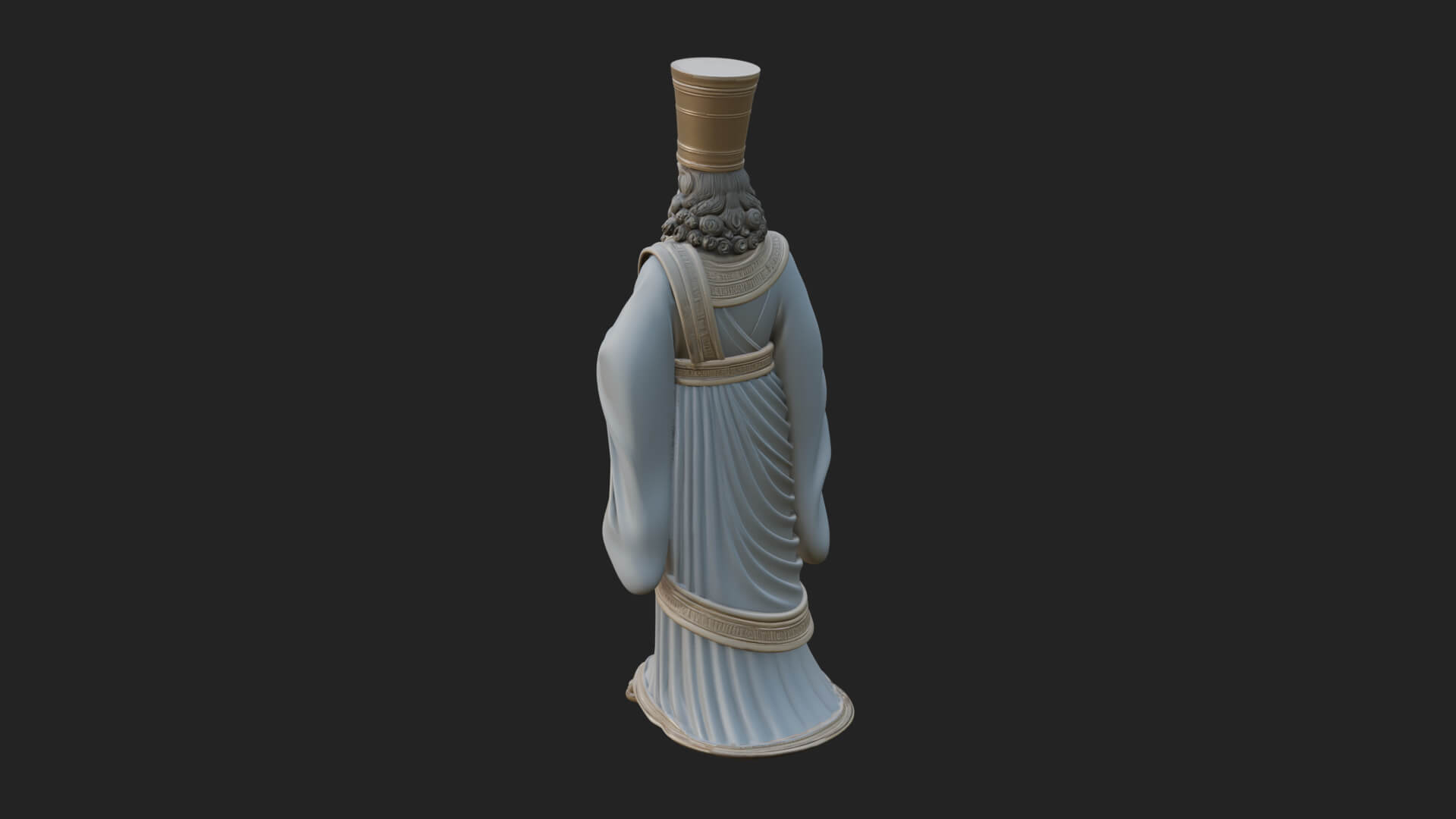 Robed High Priest Statue Design 2 3D Print Model 3D Model