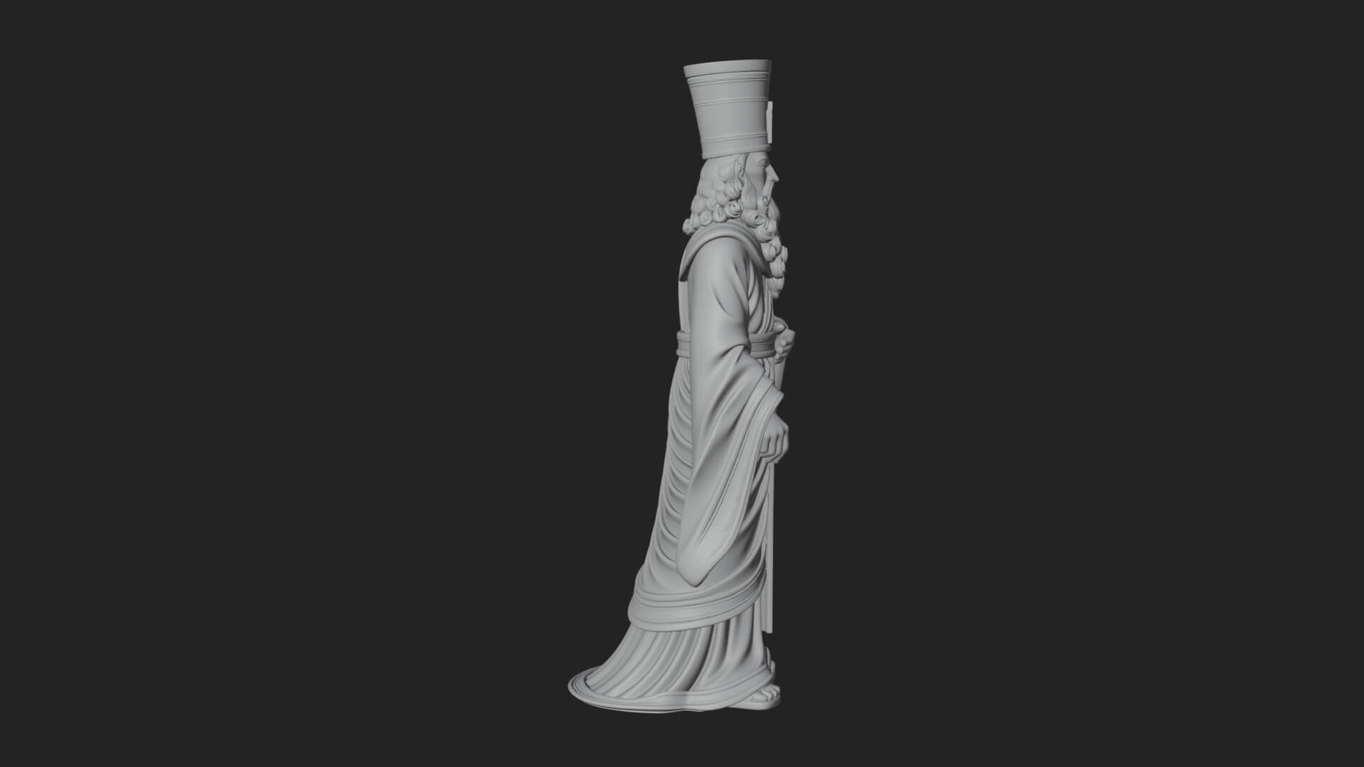 Robed High Priest Statue Design 2 3D Print Model 3D Model