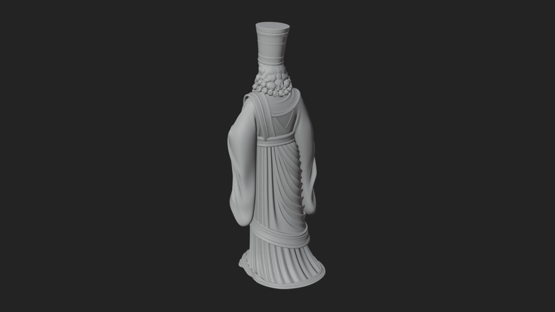 Robed High Priest Statue Design 2 3D Print Model 3D Model