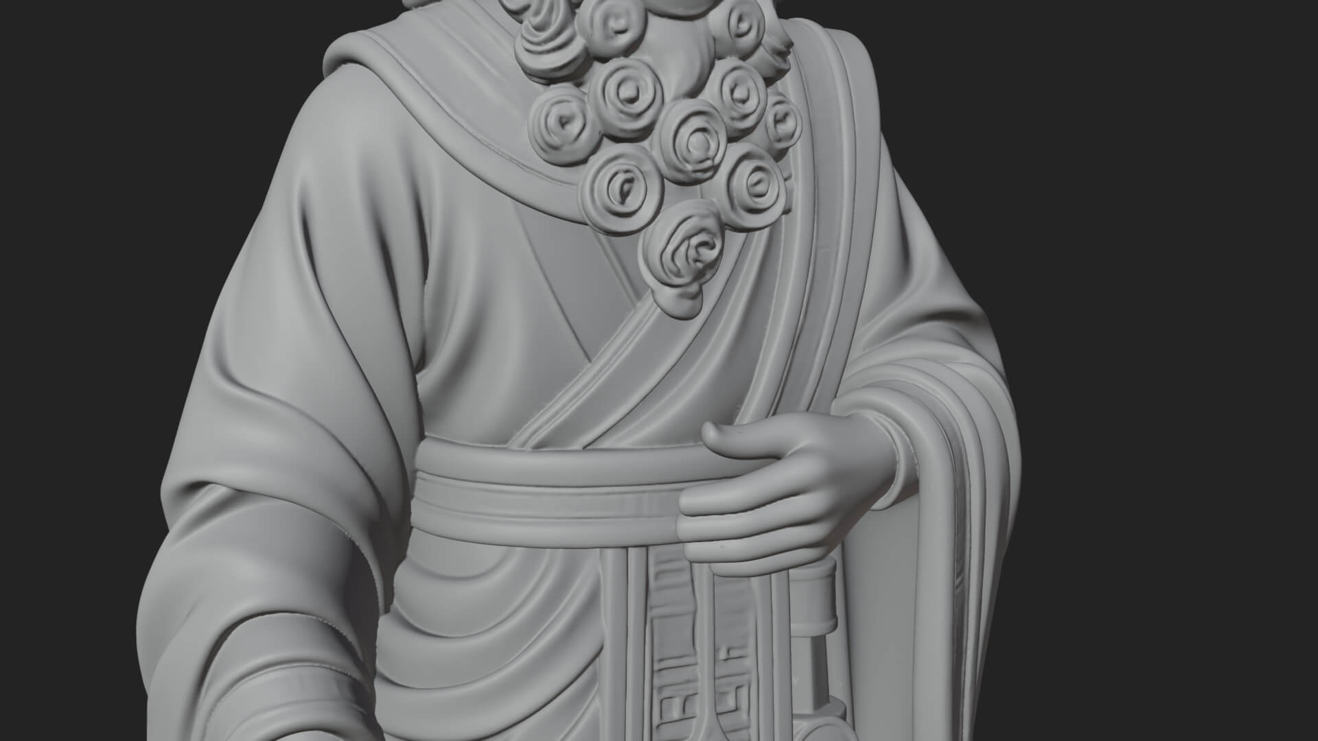 Robed High Priest Statue Design 2 3D Print Model 3D Model