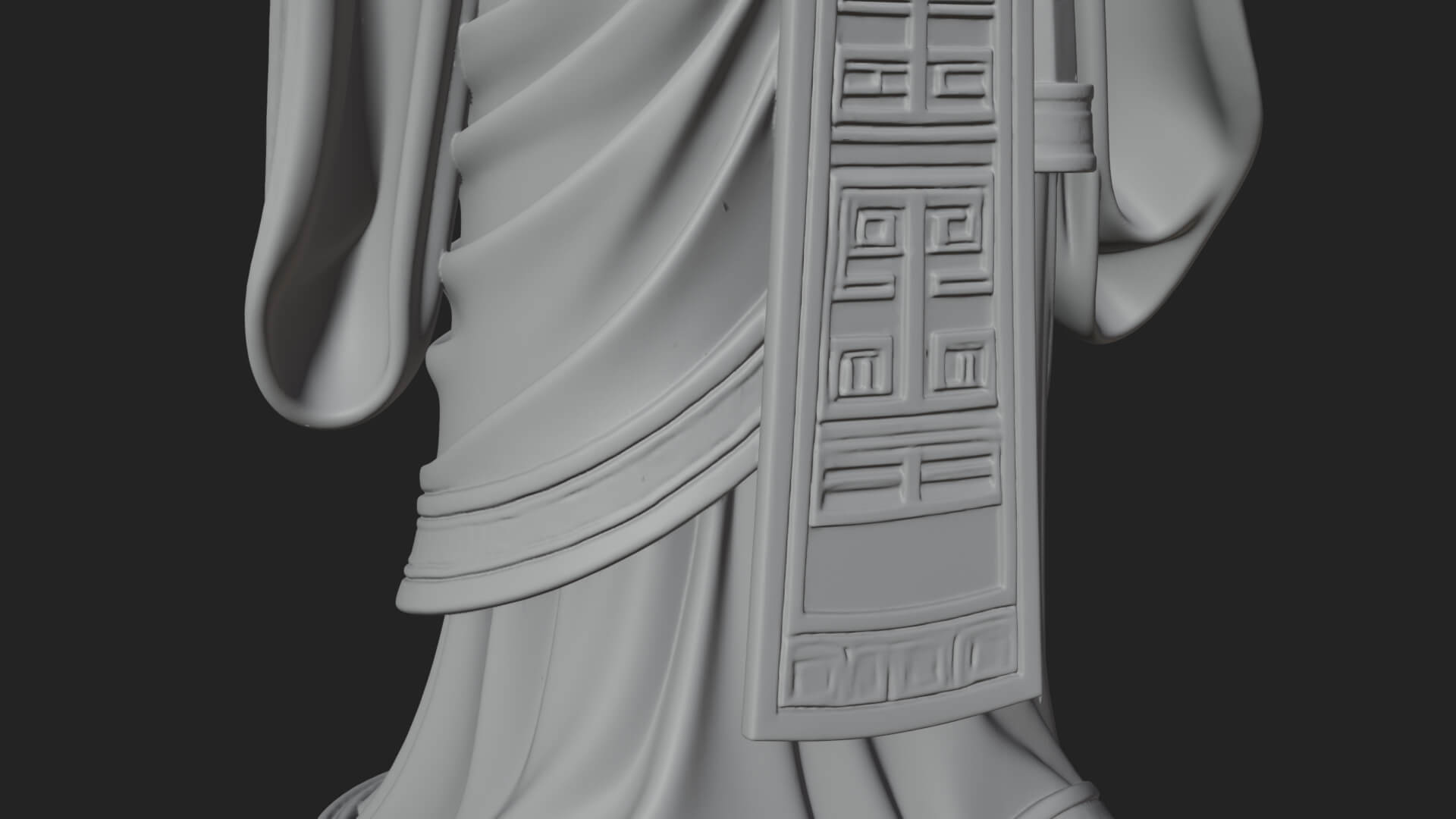 Robed High Priest Statue Design 2 3D Print Model 3D Model
