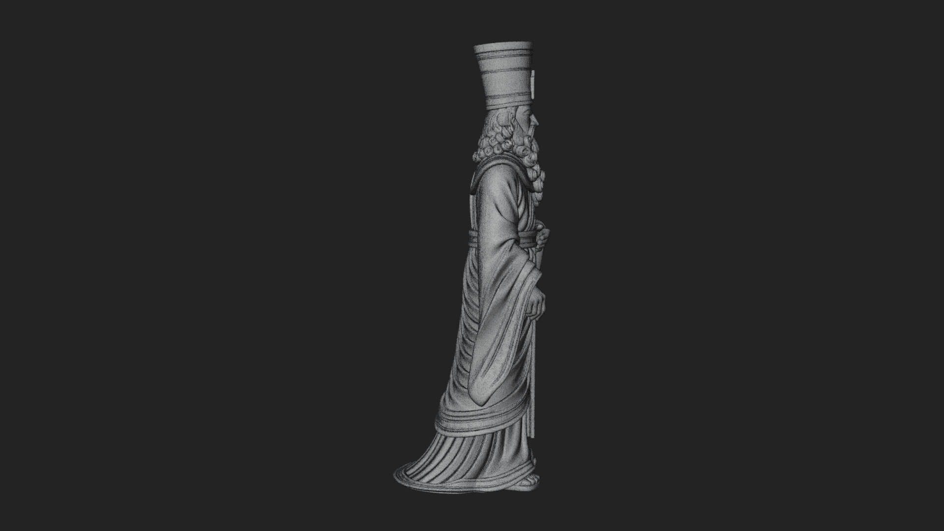 Robed High Priest Statue Design 2 3D Print Model 3D Model