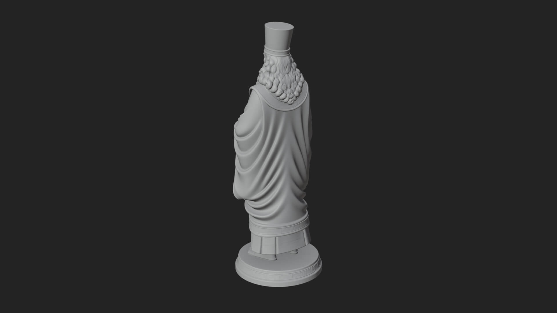 Robed High Priest Statue Design 3 3D Print Model 3D Model