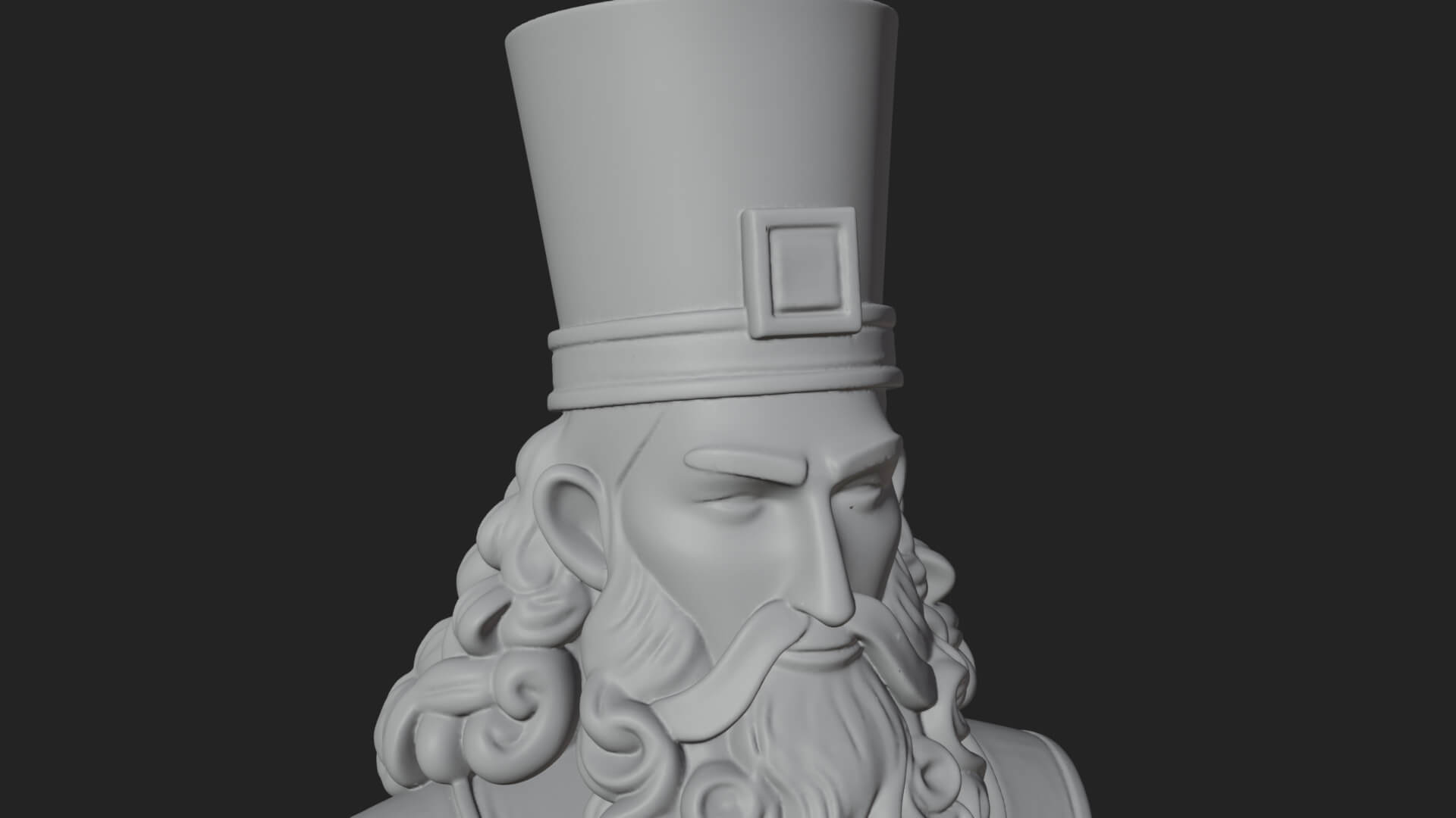 Robed High Priest Statue Design 3 3D Print Model 3D Model