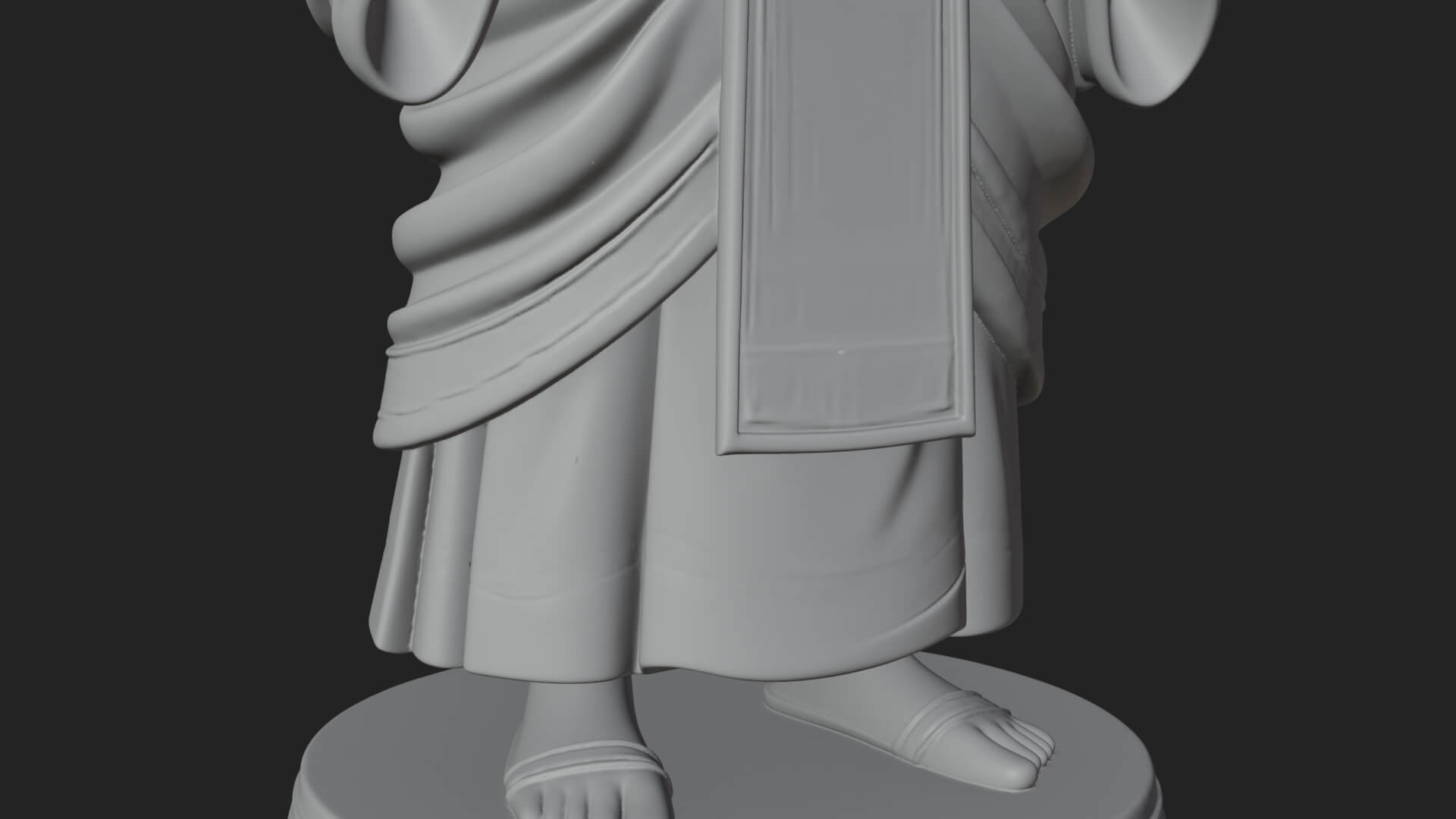 Robed High Priest Statue Design 3 3D Print Model 3D Model