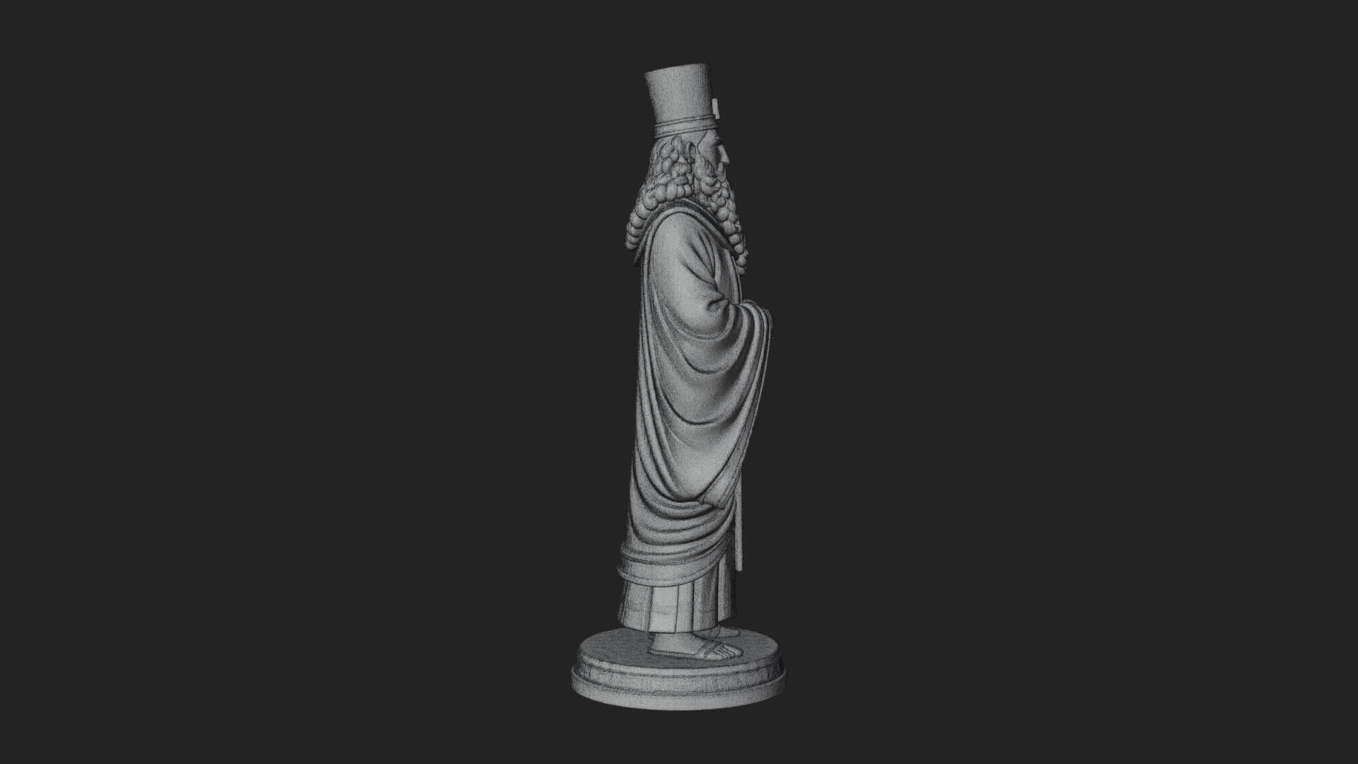 Robed High Priest Statue Design 3 3D Print Model 3D Model