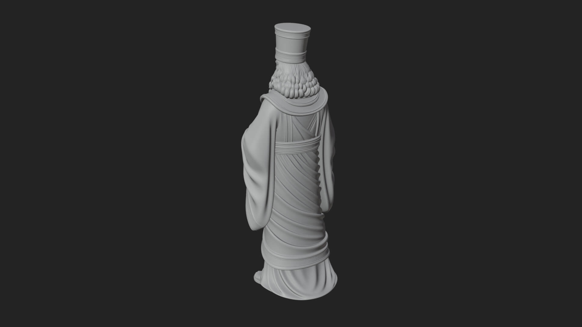 Robed High Priest Statue Design 4 3D Print Model 3D Model