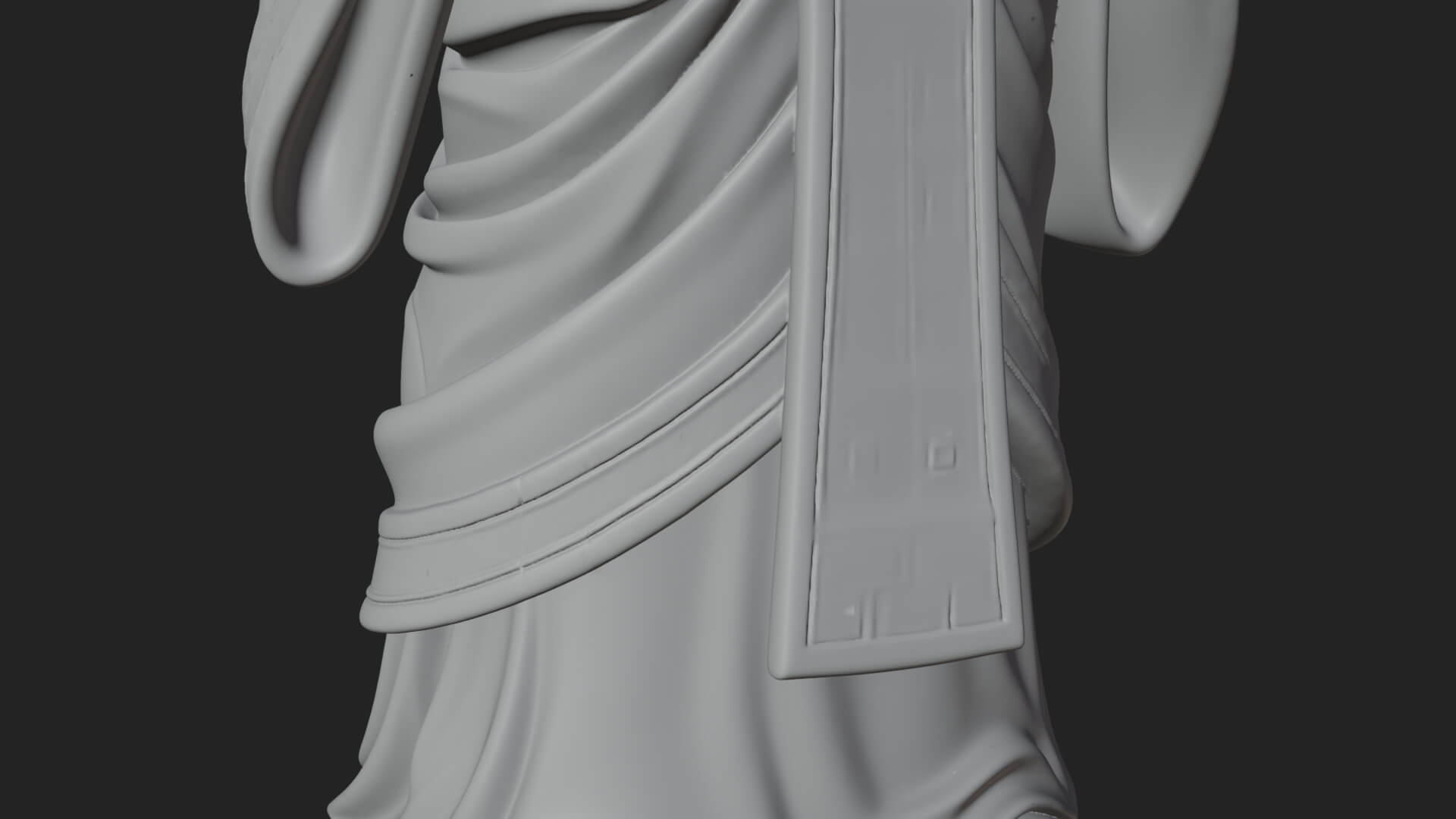 Robed High Priest Statue Design 4 3D Print Model 3D Model