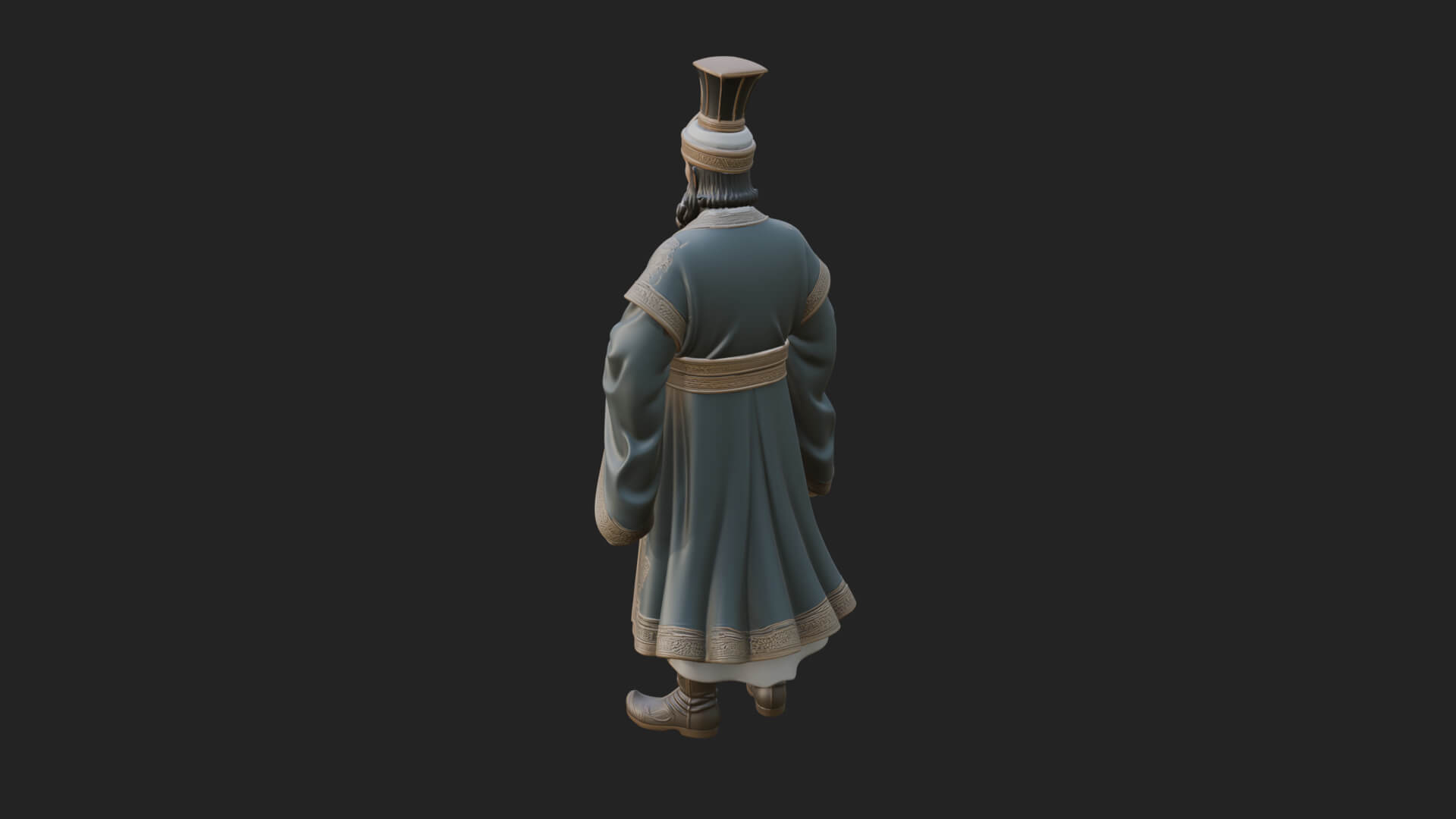 Robed High Priest Statue Design 5 3D Print Model 3D Model