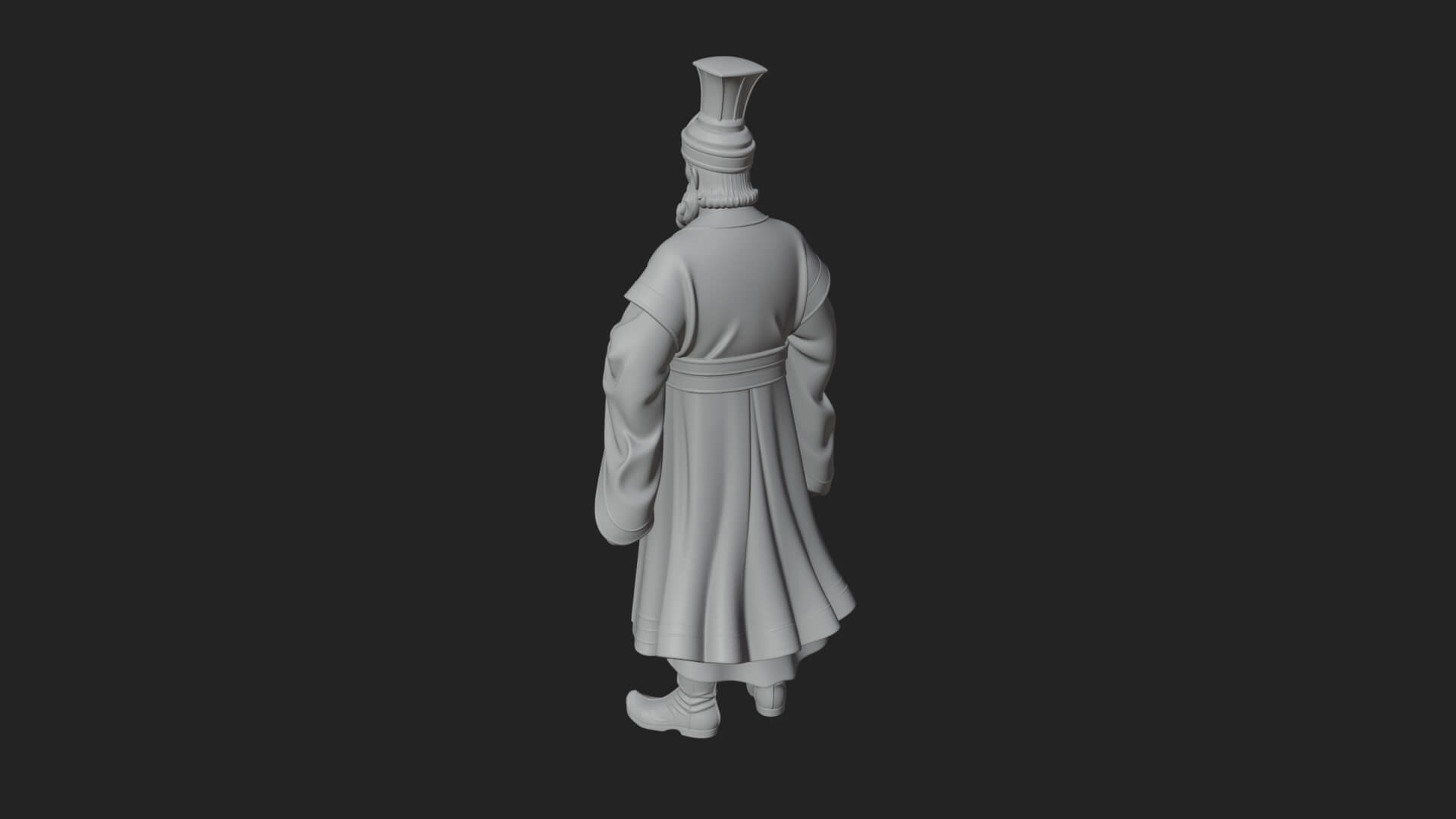 Robed High Priest Statue Design 5 3D Print Model 3D Model