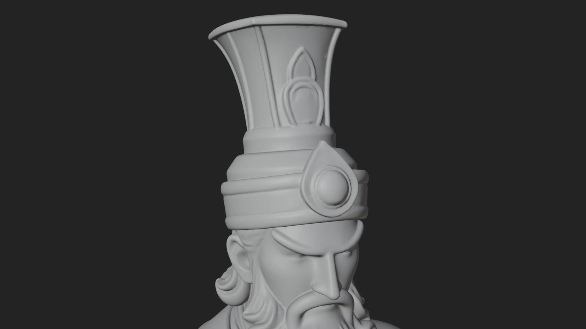 Robed High Priest Statue Design 5 3D Print Model 3D Model