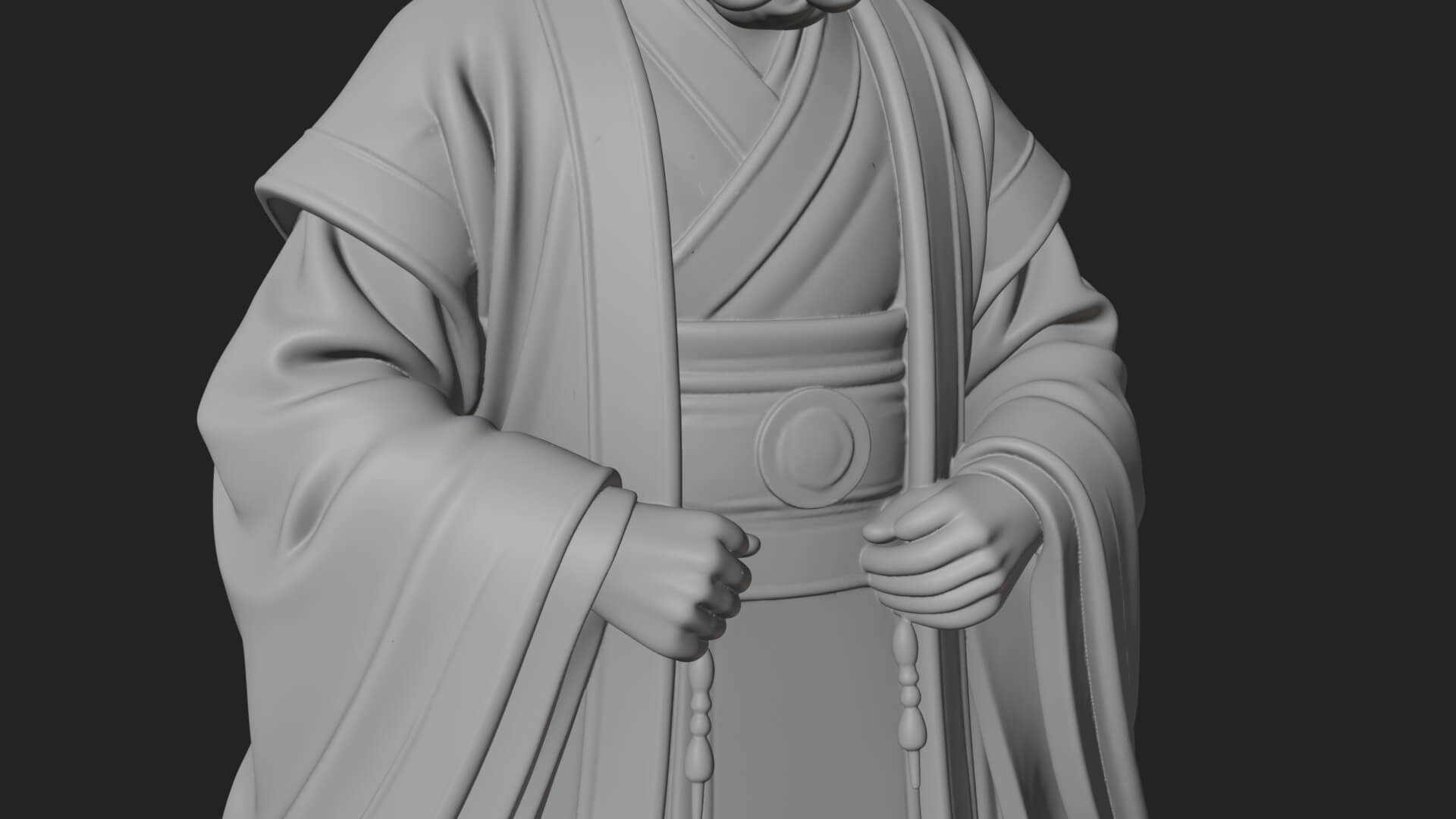 Robed High Priest Statue Design 5 3D Print Model 3D Model