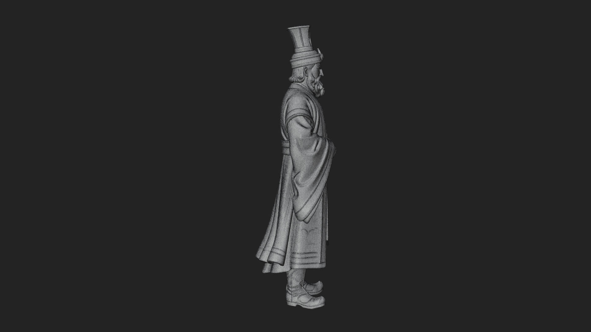 Robed High Priest Statue Design 5 3D Print Model 3D Model