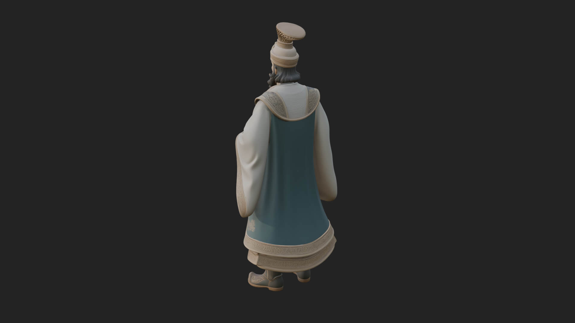 Robed High Priest Statue Design 6 3D Print Model 3D Model