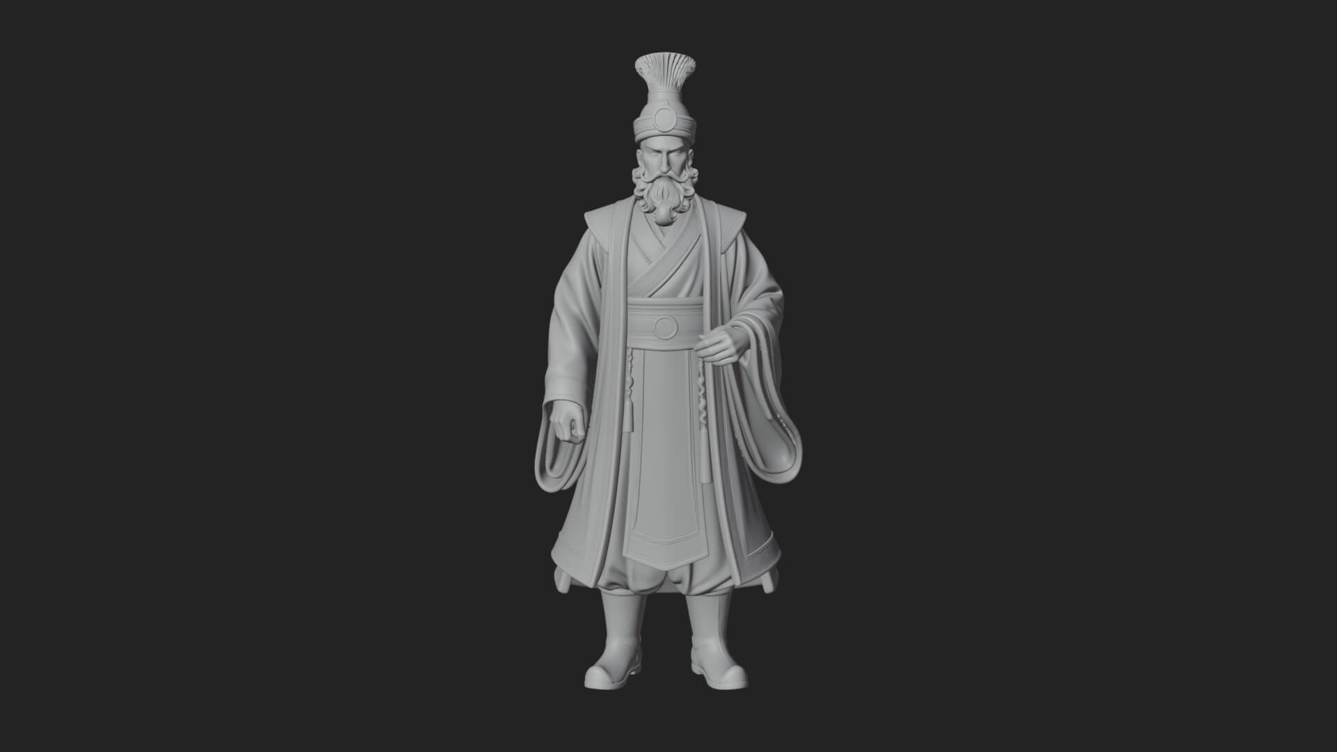 Robed High Priest Statue Design 6 3D Print Model 3D Model