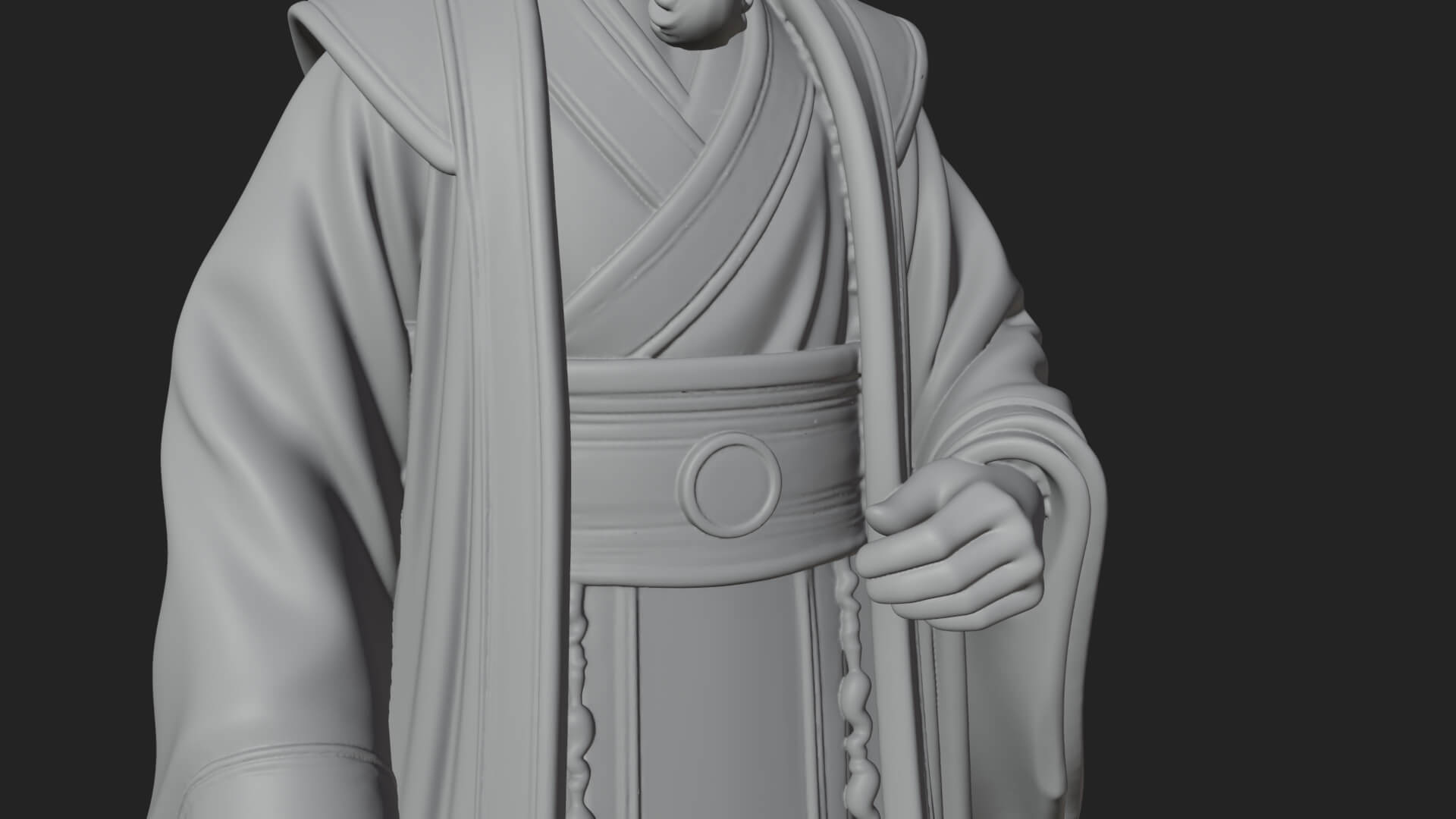 Robed High Priest Statue Design 6 3D Print Model 3D Model