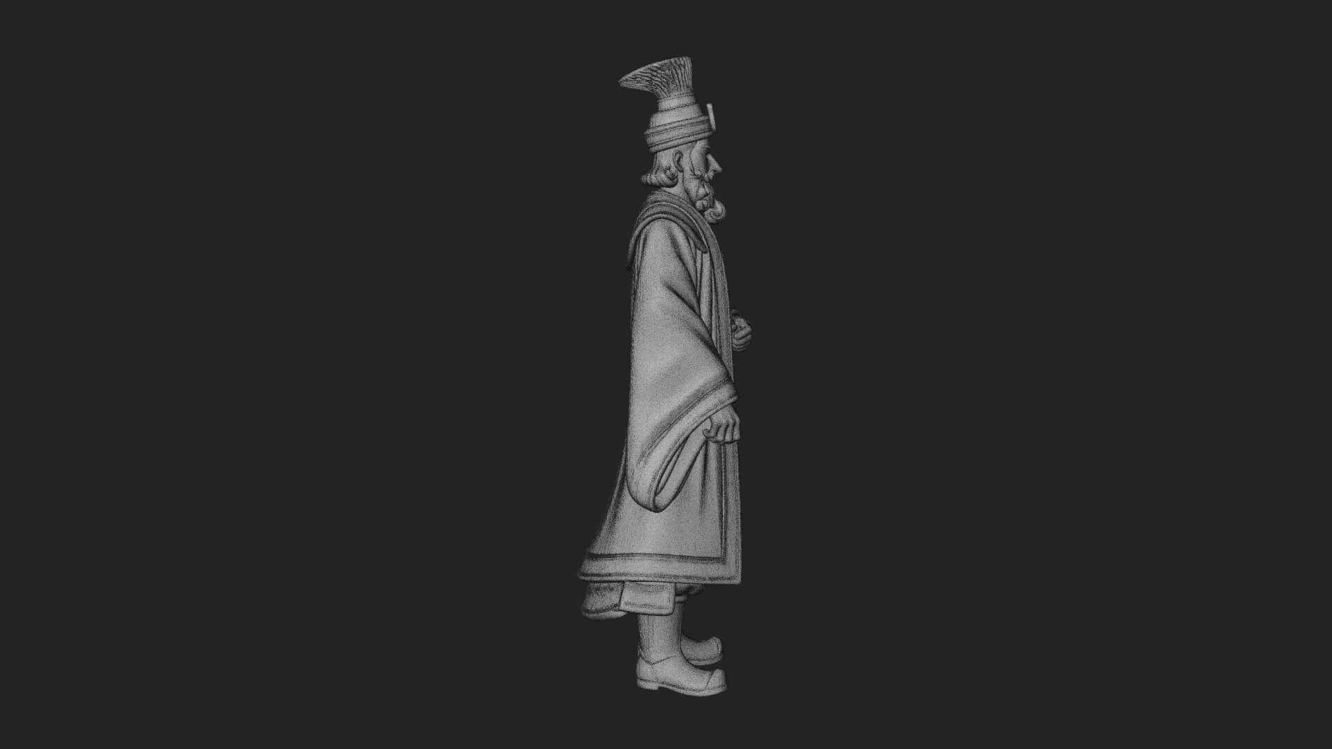 Robed High Priest Statue Design 6 3D Print Model 3D Model
