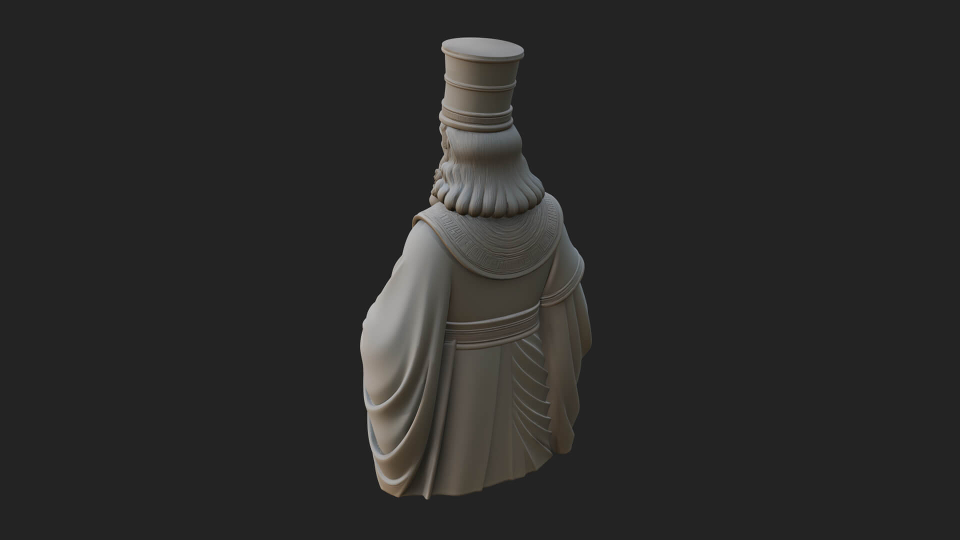 Robed High Priest Statue Design 7 3D Print Model 3D Model