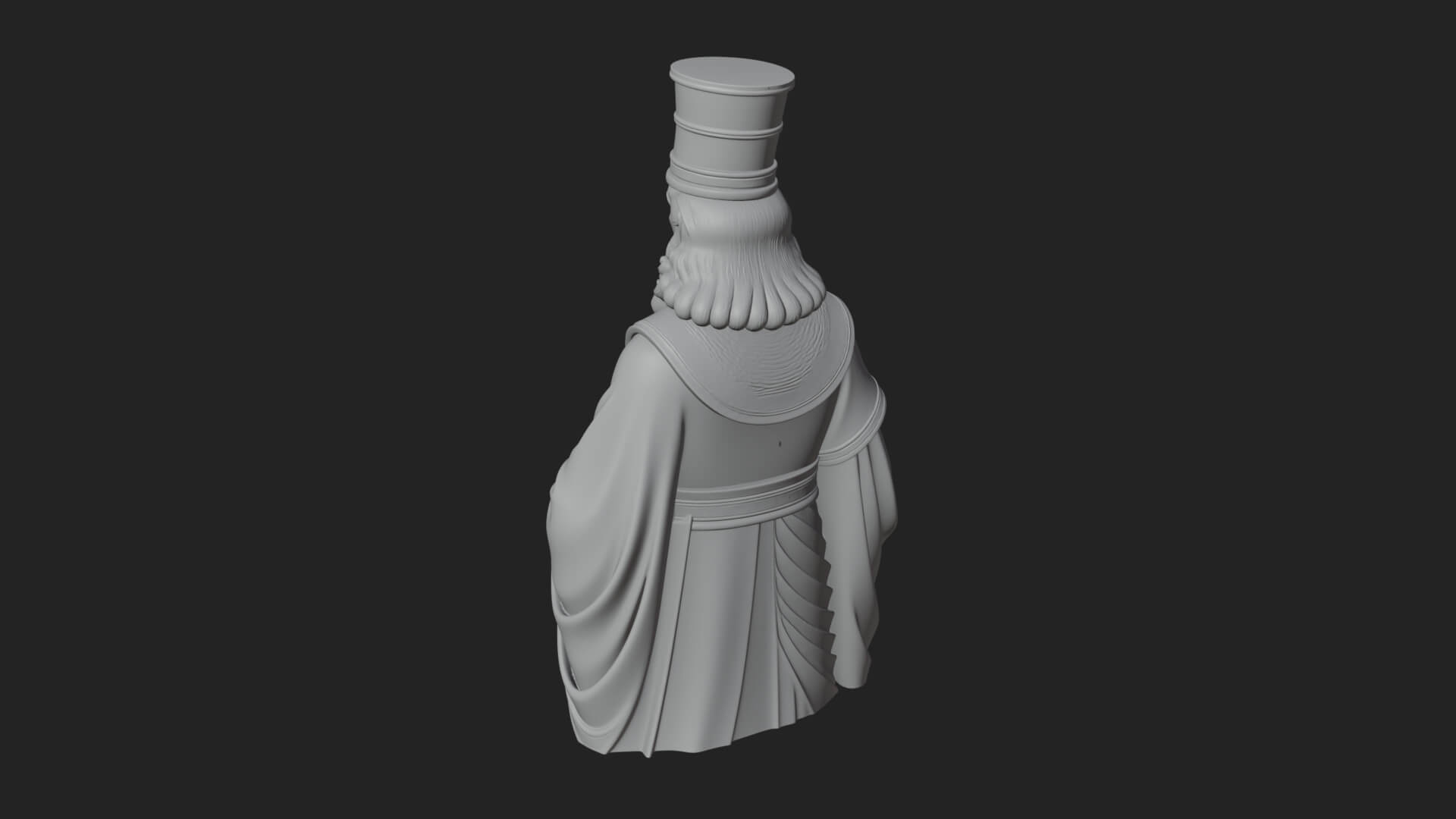 Robed High Priest Statue Design 7 3D Print Model 3D Model