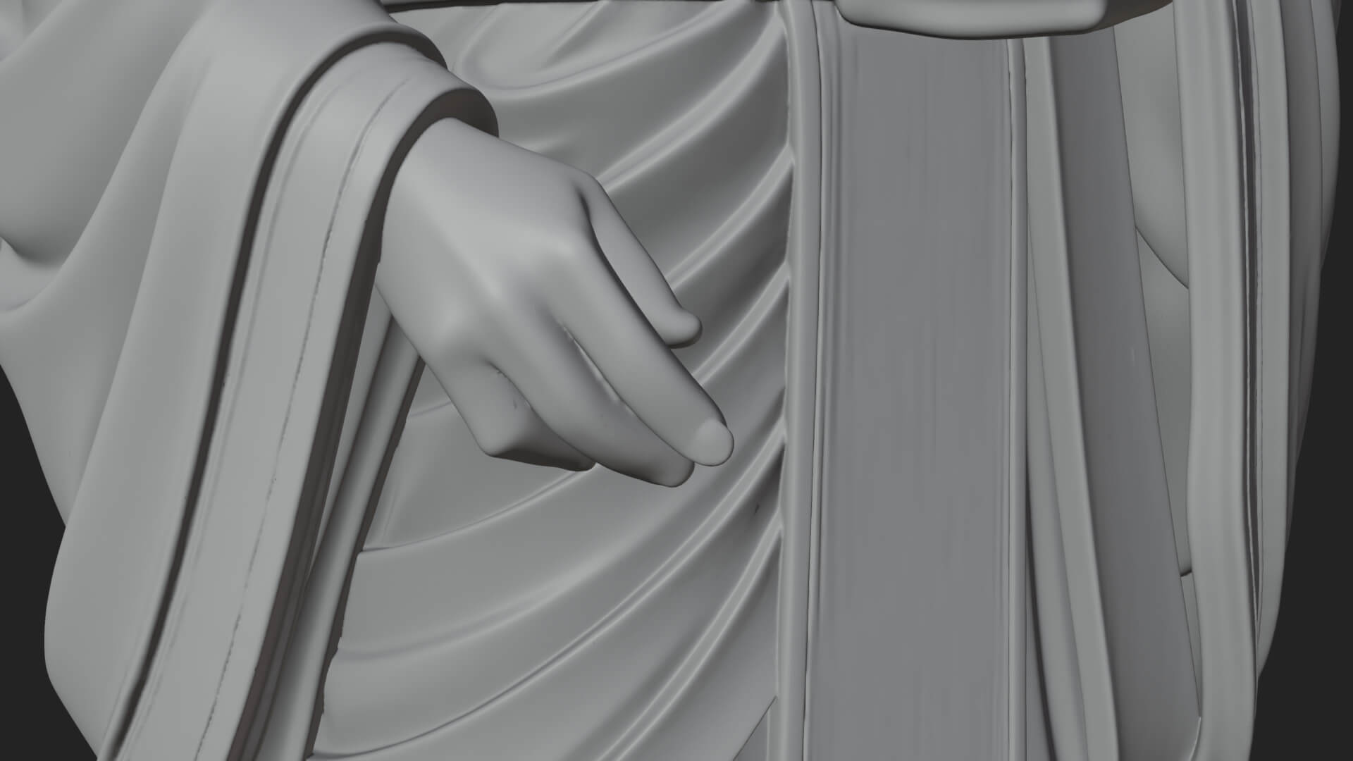 Robed High Priest Statue Design 7 3D Print Model 3D Model