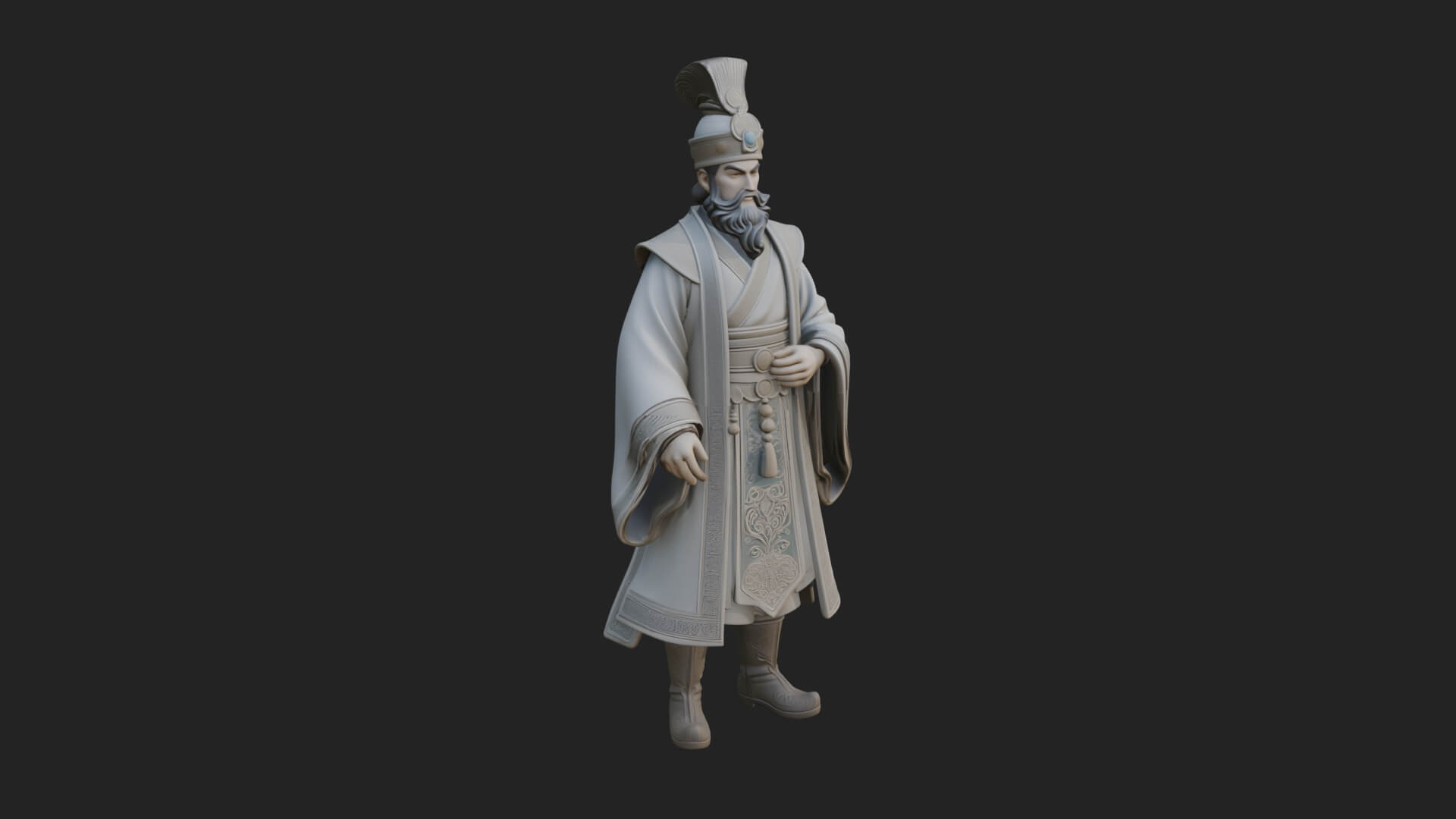 Robed High Priest Statue Design 8 3D Print Model 3D Model