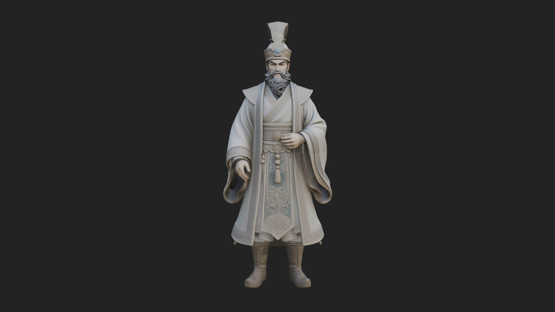 Robed High Priest Statue Design 8 3D Print Model 3D Model