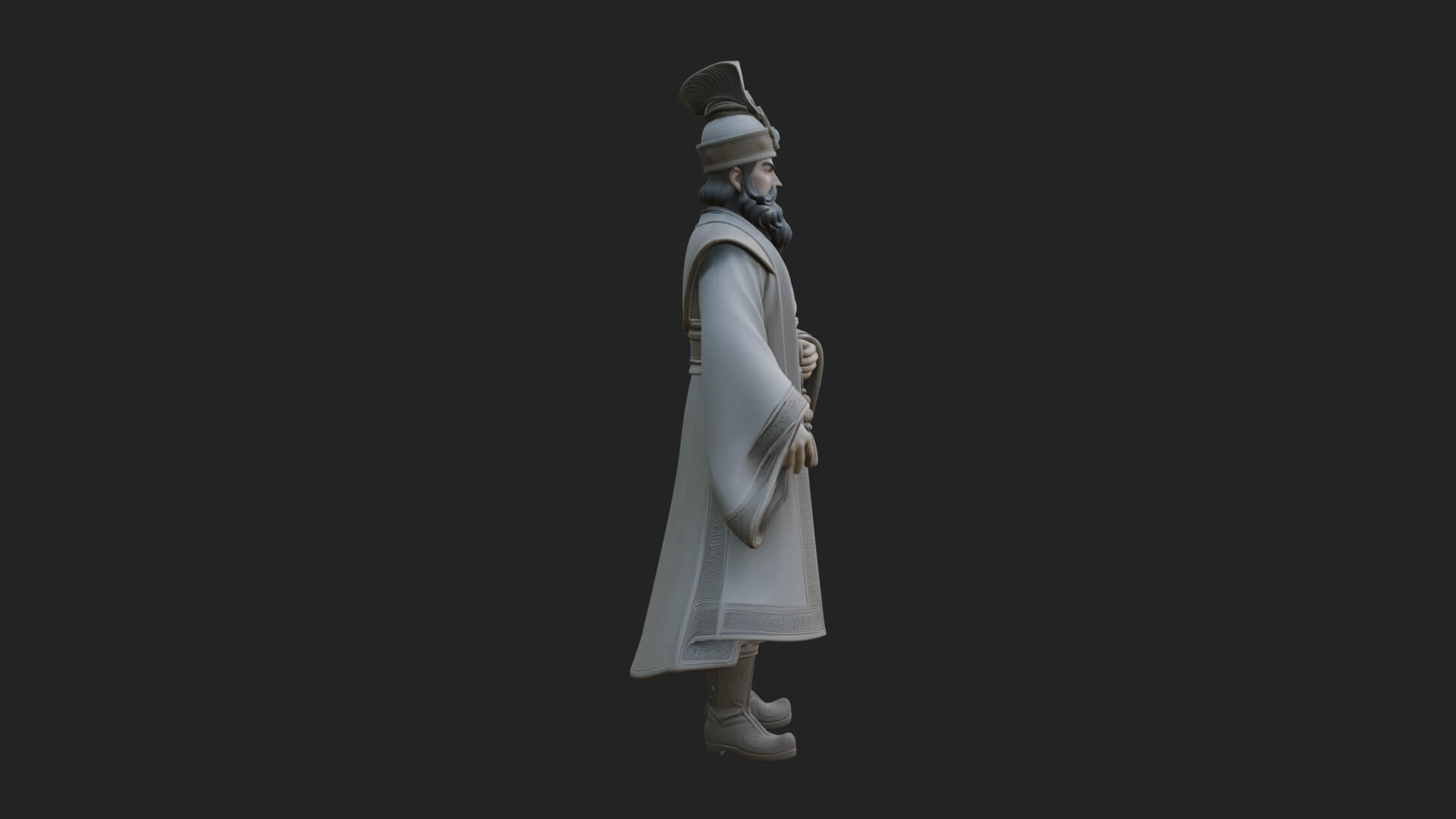 Robed High Priest Statue Design 8 3D Print Model 3D Model