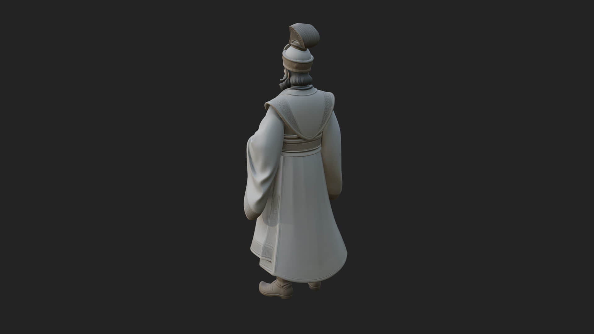 Robed High Priest Statue Design 8 3D Print Model 3D Model
